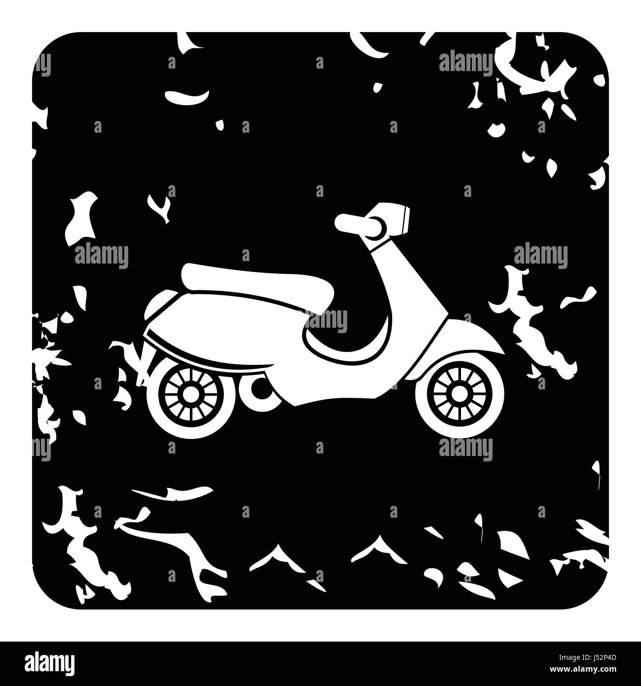 Scooter-Symbol. Grunge-Illustration der Scooter Vektor Icon für web Stock Vektor