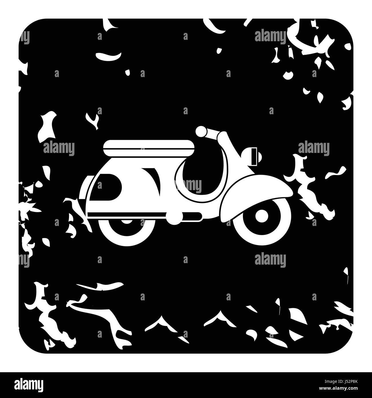 Roller-Motorrad-Symbol. Grunge-Illustration der Roller Motorrad Vektor Icon für web Stock Vektor