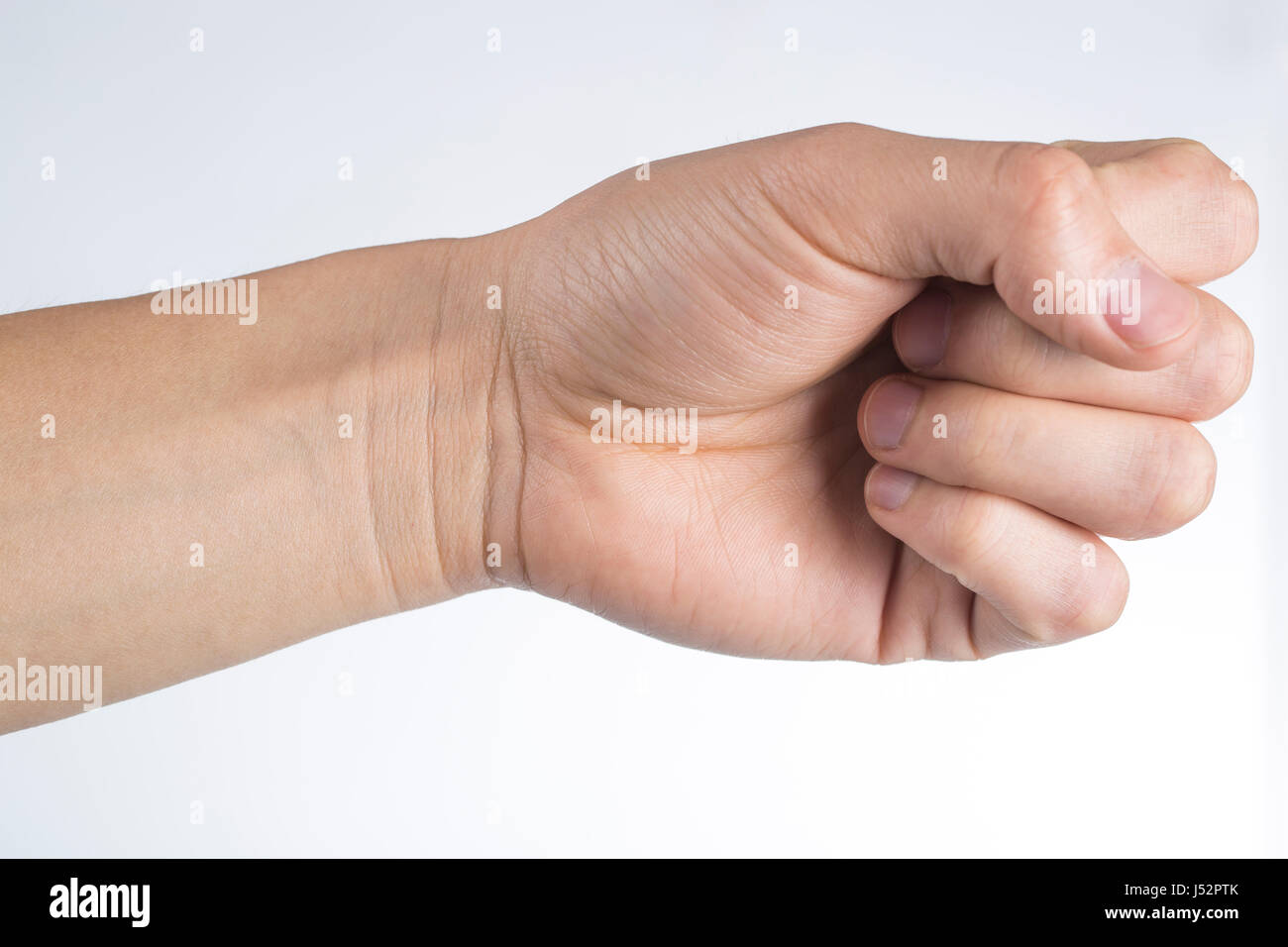 Hand des Menschen. Faust. Boxen, Krieg. Stockfoto