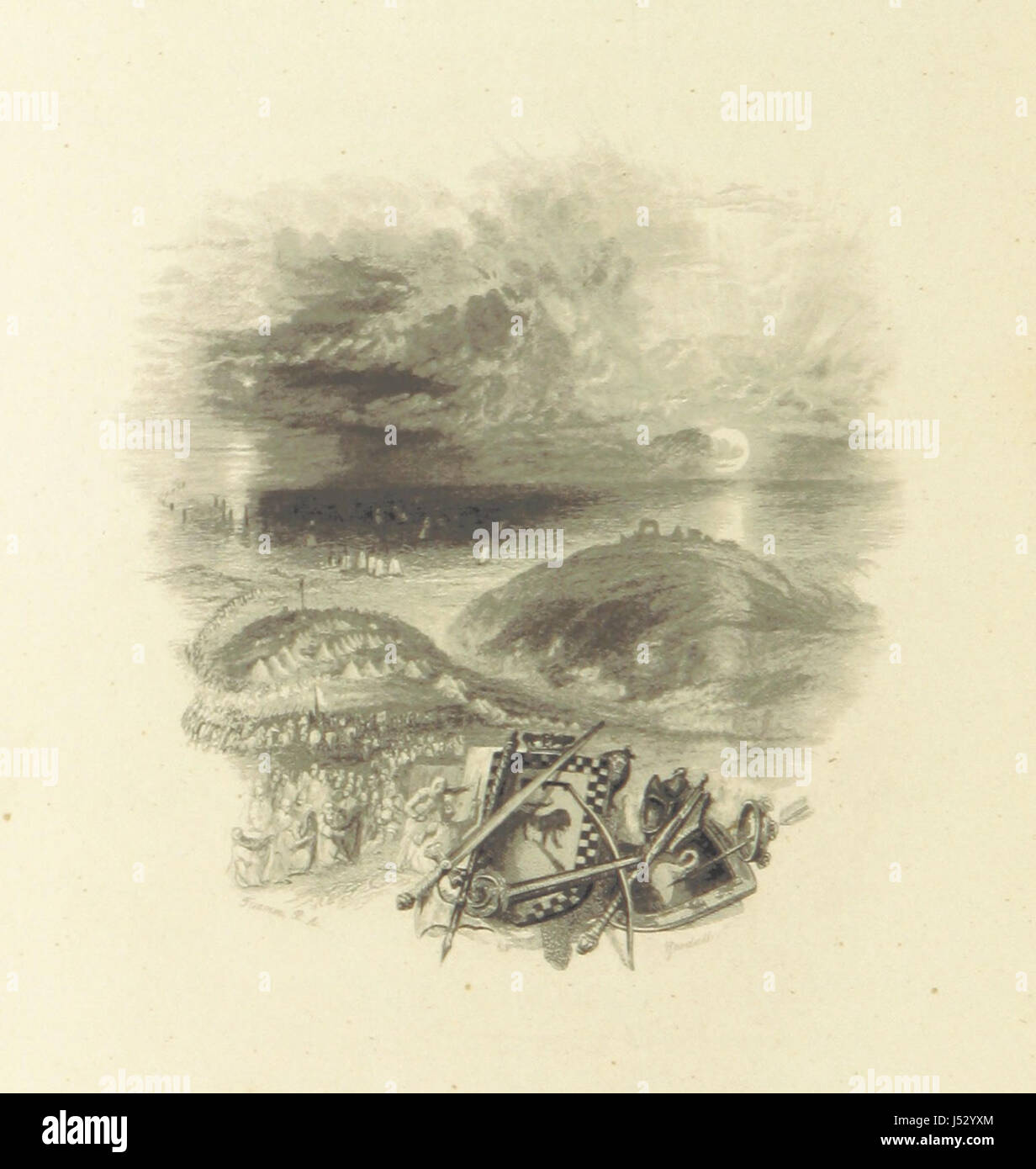 Dieser Band enthält die poetischen Werke von Thomas Campbell, begleitet von einem Porträt und Illustrationen nach Entwürfen von J.M.W. Turner. Die Werke spiegeln Campbells Beiträge zur britischen Poesie des 19. Jahrhunderts wider. Stockfoto