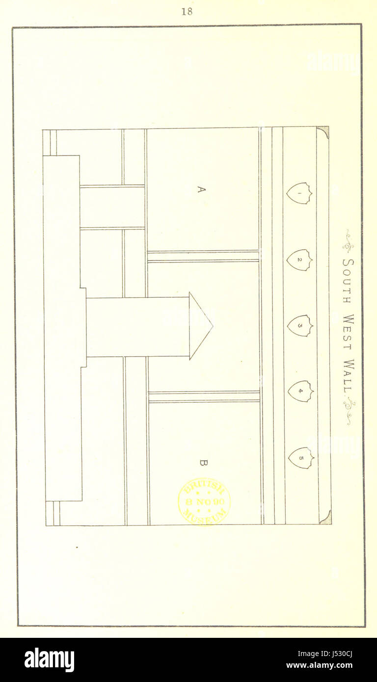 Diese beschreibende Skizze der Wigan County Council Chamber, die am 30. Oktober 1890 eröffnet wurde, wurde von H. T. Folkard erstellt. Die Skizze erfasst die architektonischen Merkmale und die historische Bedeutung des Gebäudes, ein wichtiger Teil von Wigan bürgerlichem Leben. Stockfoto