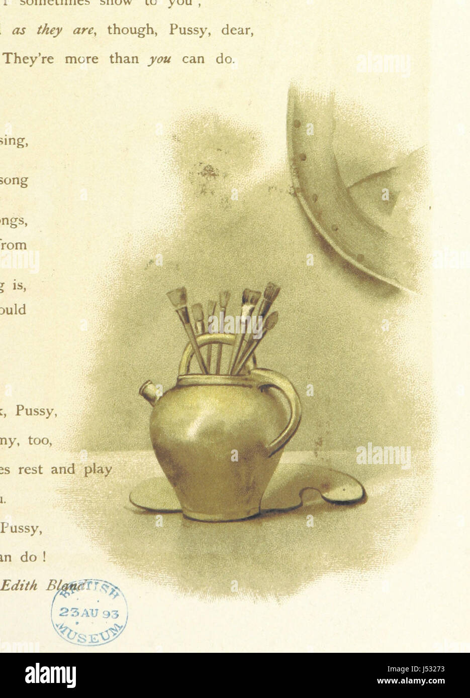 Blumen bringen ich und ich singen... Gedichte von E. Bland, H. M. Burnside, A. Scanes Stockfoto