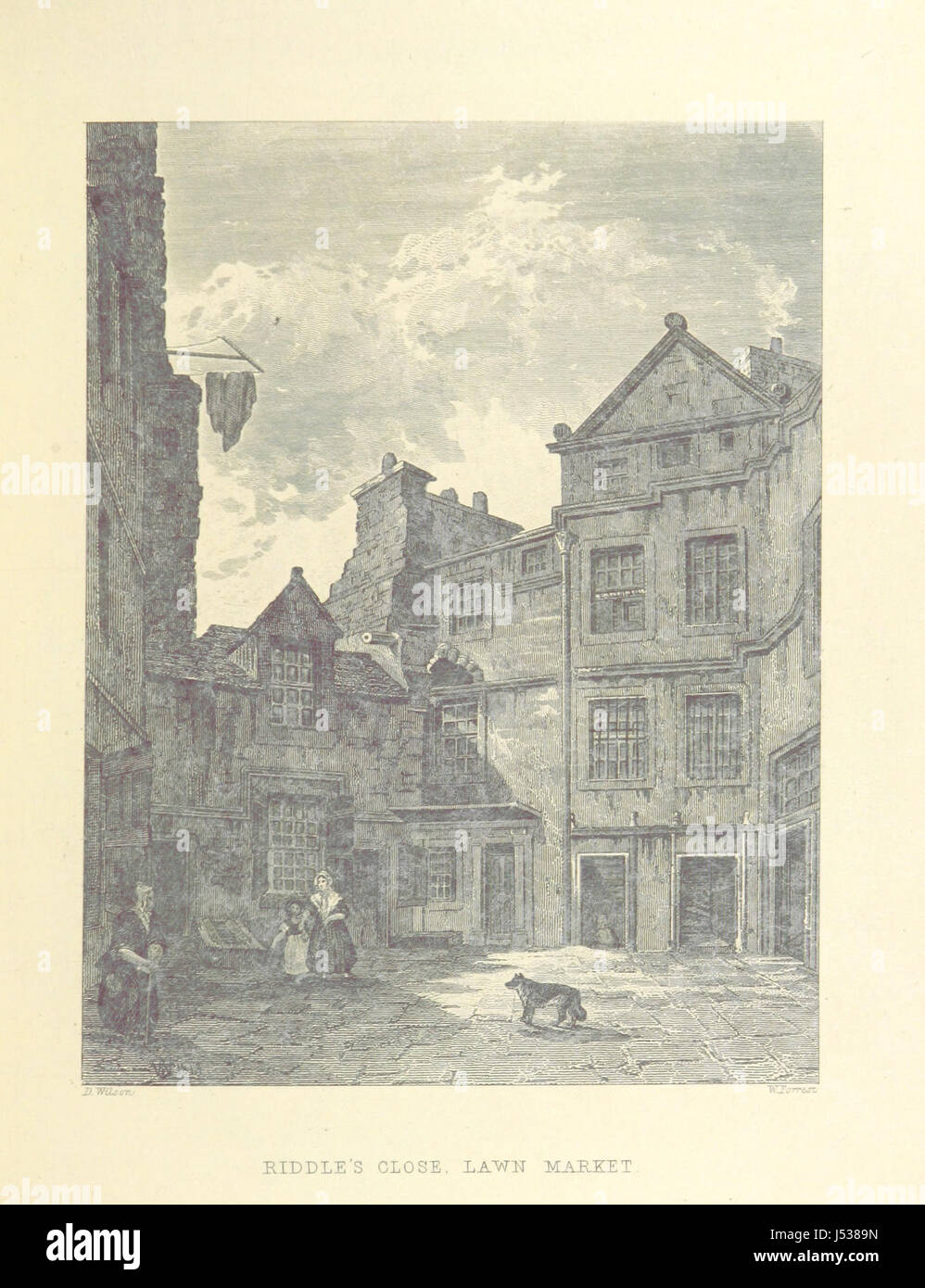 Denkmäler von Edinburgh in der alten Zeit. Zweite Auflage Stockfoto