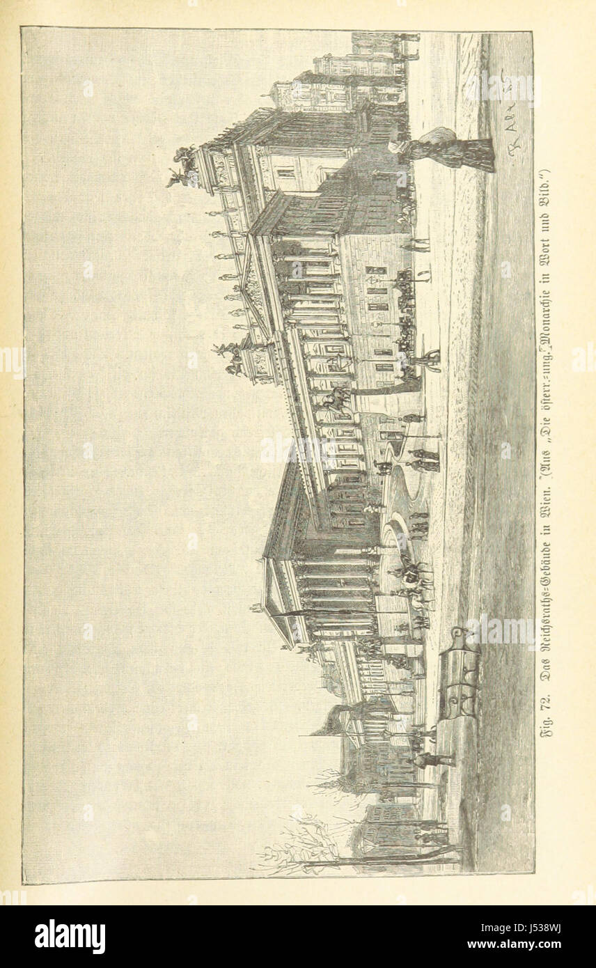 Die Geschichte der Stadt Wien ist eine historische Darstellung der Entwicklung und Kultur Wiens, die im 19. Jahrhundert unter der Leitung einer lokalen Bildungsgesellschaft geschrieben wurde. Stockfoto