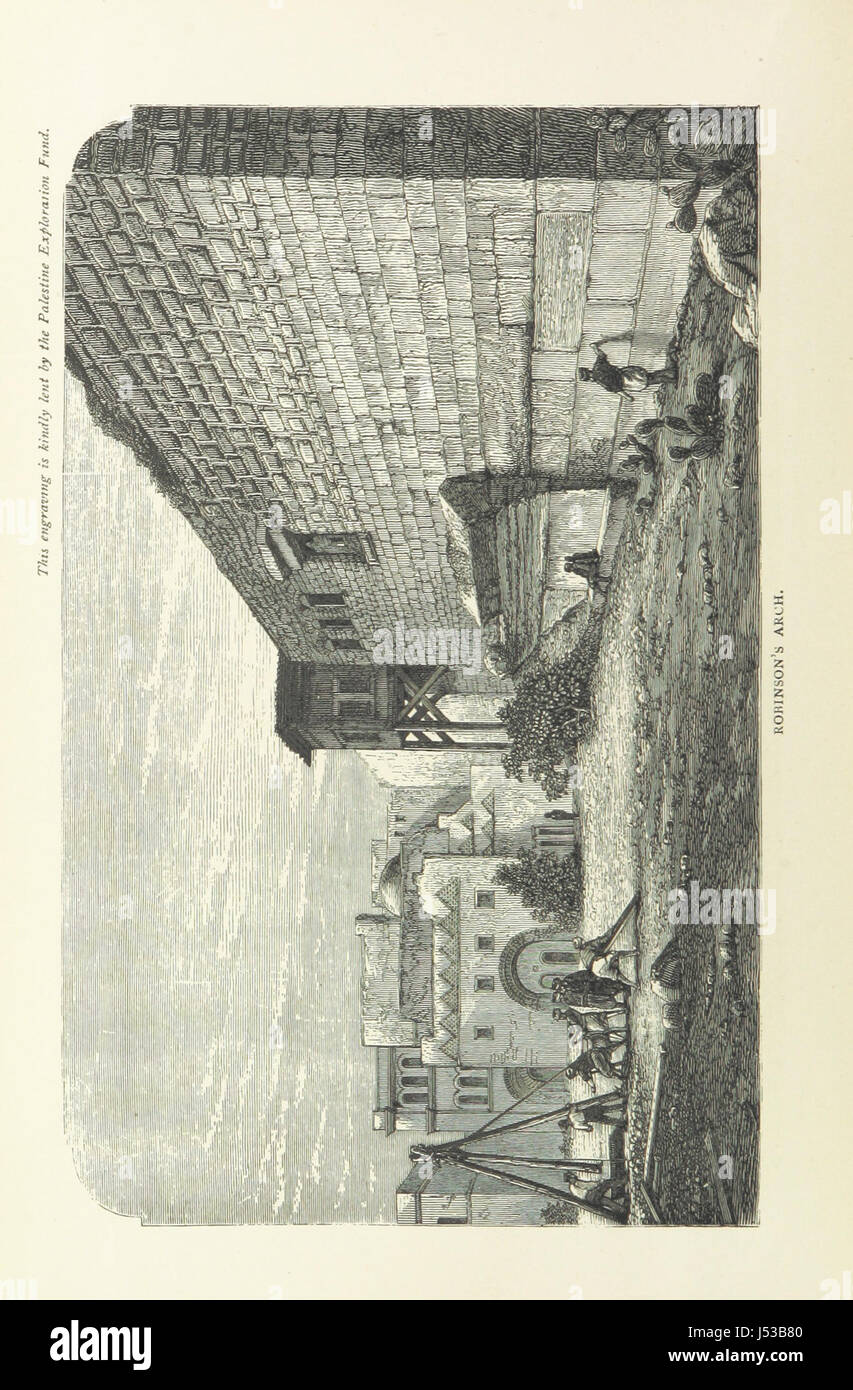 „Die Heiligen Orte von Jerusalem“ ist ein Buch, das eine detaillierte Erkundung der heiligen Stätten in Jerusalem bietet. Es enthält Illustrationen, die wichtige religiöse Wahrzeichen und ihre Bedeutung in christlichen, jüdischen und islamischen Traditionen darstellen. Stockfoto