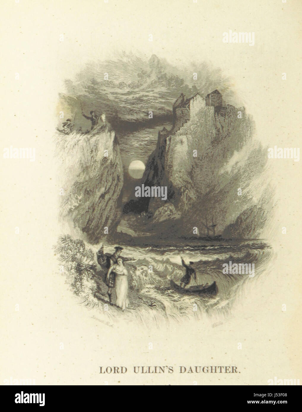 Die „Poetischen Werke von Thomas Campbell“ ist eine Sammlung von Werken des berühmten schottischen Dichters, mit einem Porträt und Illustrationen von J. M. W. Turner. Es enthält Campbells Gedichte, die Themen der Geschichte, des Patriotismus und der menschlichen Verfassung widerspiegeln. Stockfoto