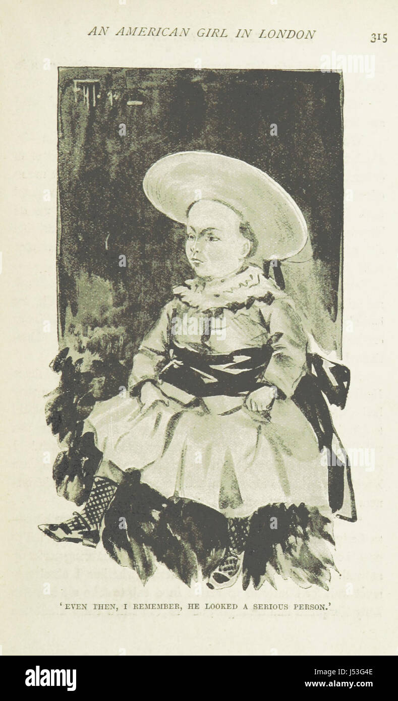 Ein amerikanisches Mädchen in London, etc. Stockfoto