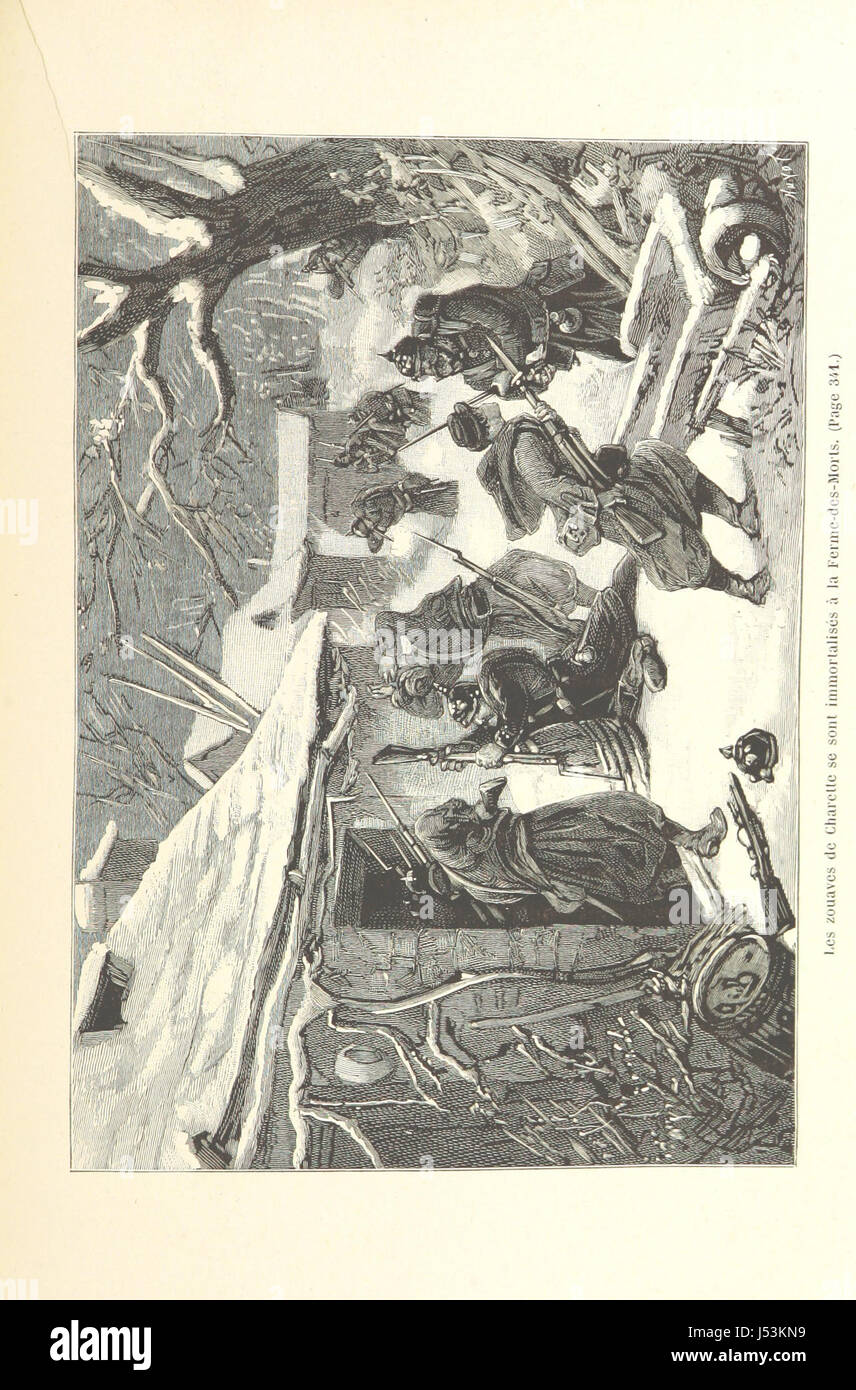 La Retraite infernale ist ein Werk, das den französischen Rückzug 1870-1871 während des Deutsch-Französischen Krieges beschreibt und mit 26 Stichen und einer Karte illustriert ist. Das Buch von Quesnay de Beaurepaire gibt Einblicke in die Militärgeschichte und die Auswirkungen des Krieges. Stockfoto