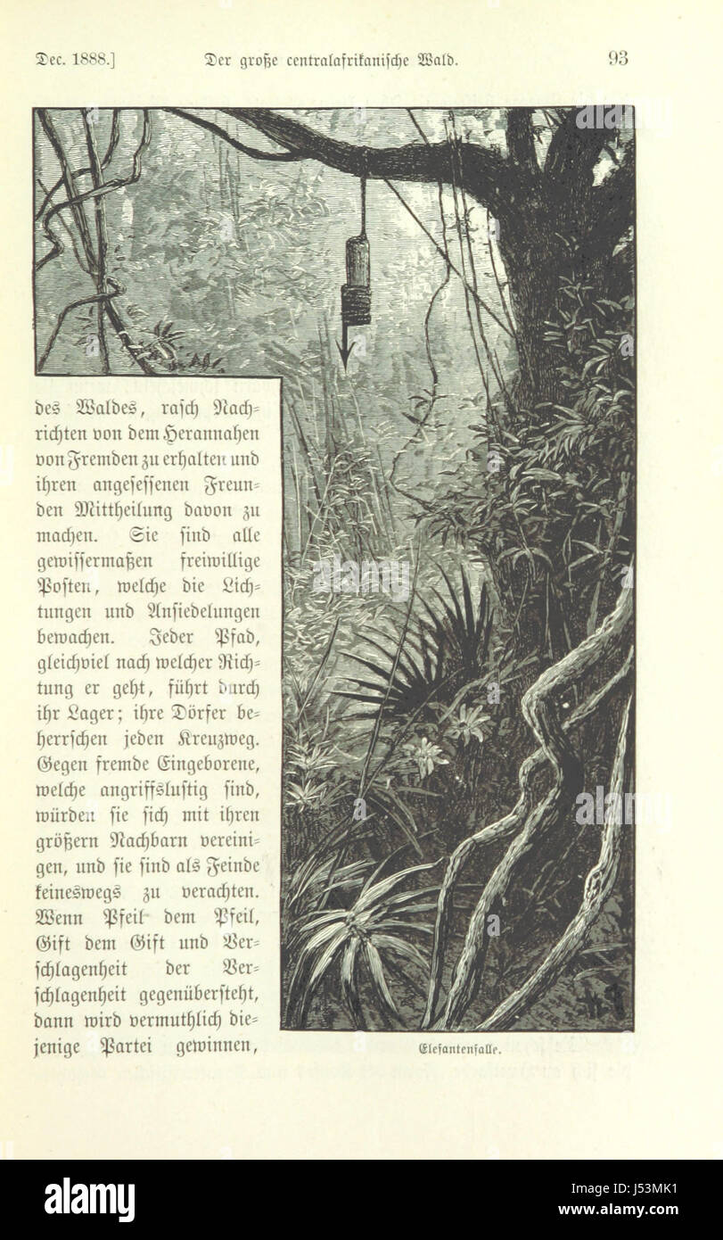 Der aus dem Englischen übersetzte Titel suggeriert eine Erzählung im dunklen Afrika, die die Ära der Erforschung und des Kolonialismus widerspiegelt. Stockfoto