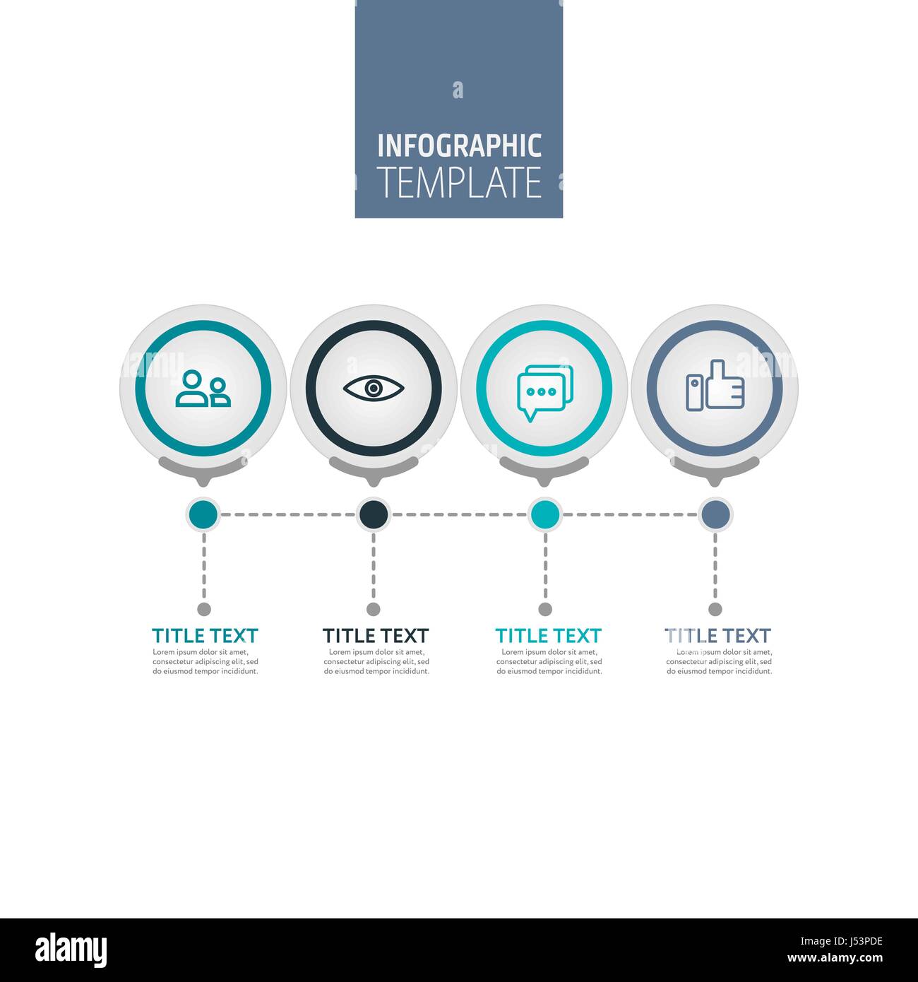 Infografik Geschäftskonzept - Vektor-Set der Infografik Elemente im flachen Design-Stil für Präsentation, Broschüre, Website. Vektor-Icons set Stock Vektor