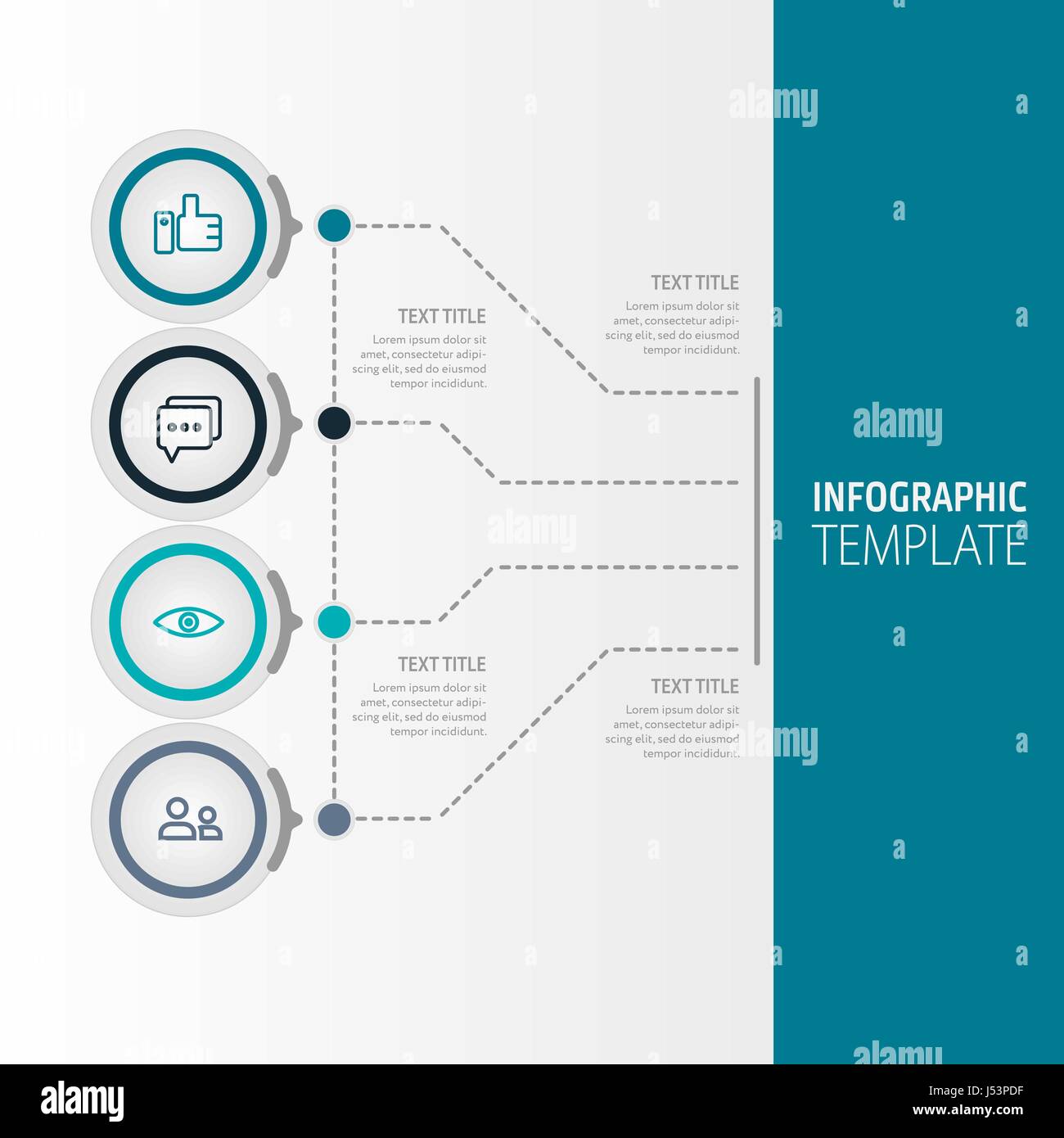 Infografik Geschäftskonzept - Vektor-Set der Infografik Elemente im flachen Design-Stil für Präsentation, Broschüre, Website. Vektor-Icons set Stock Vektor