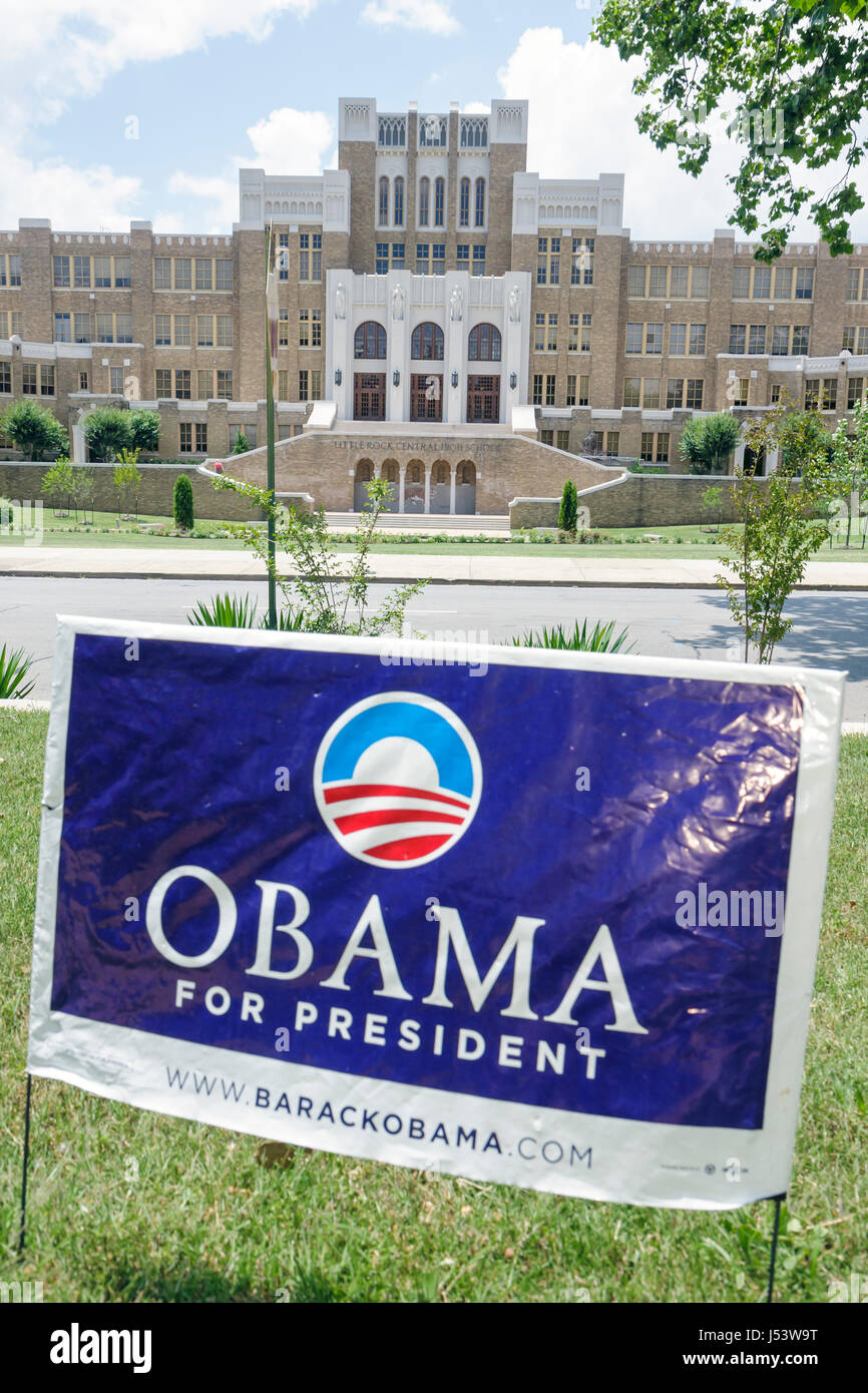 Little Rock Arkansas,Central High School,1957 Desegregationskrise,Schwarze Geschichte,afrikanisches Erbe,Little Rock Nine,Central High School,Gebäude,erbaut Stockfoto