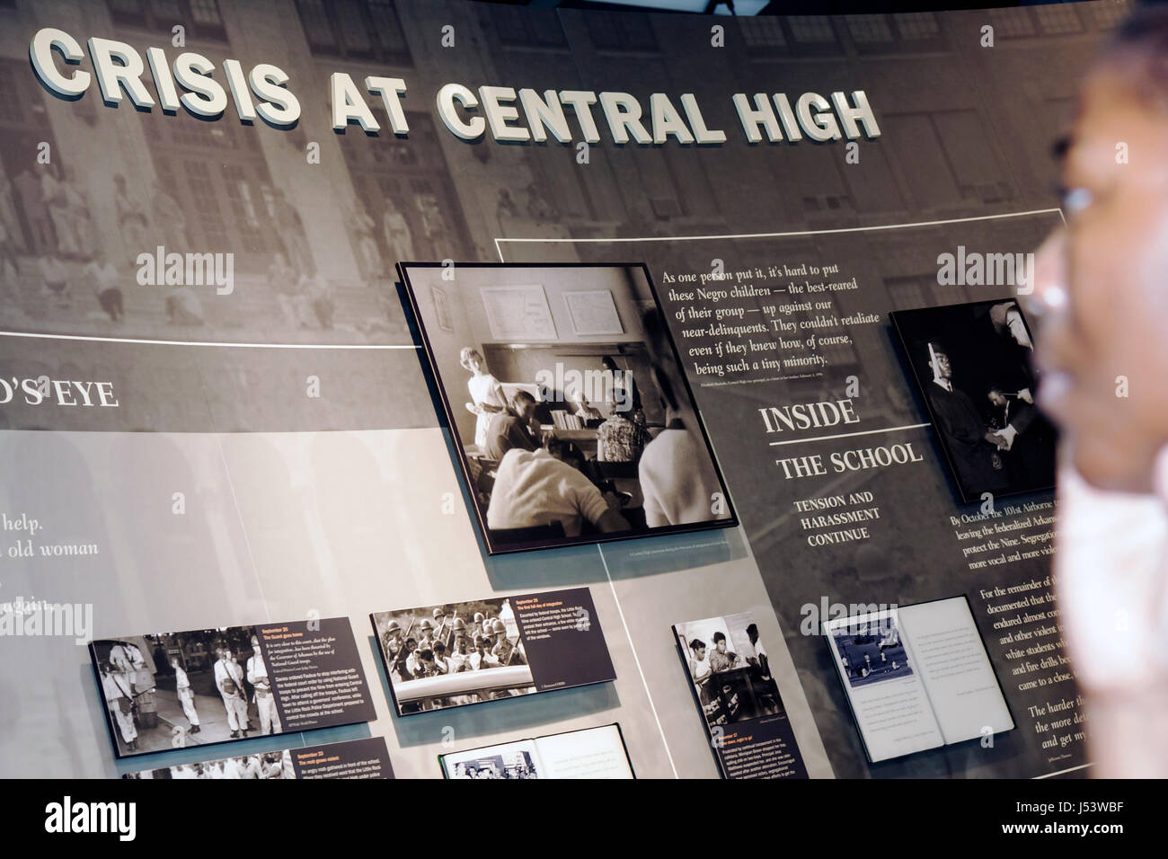 Little Rock Arkansas, Central High School National Historic Site, 1957 Desegregationskrise, Schwarze Geschichte, afrikanisches Erbe, Little Rock Nine, Central High Stockfoto