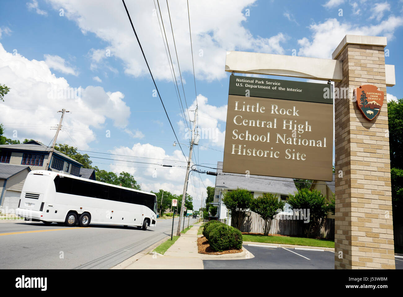 Little Rock Arkansas, Central High School National Historic Site, 1957 Desegregationskrise, Schwarze Geschichte, afrikanisches Erbe, Little Rock Nine, Central High Stockfoto