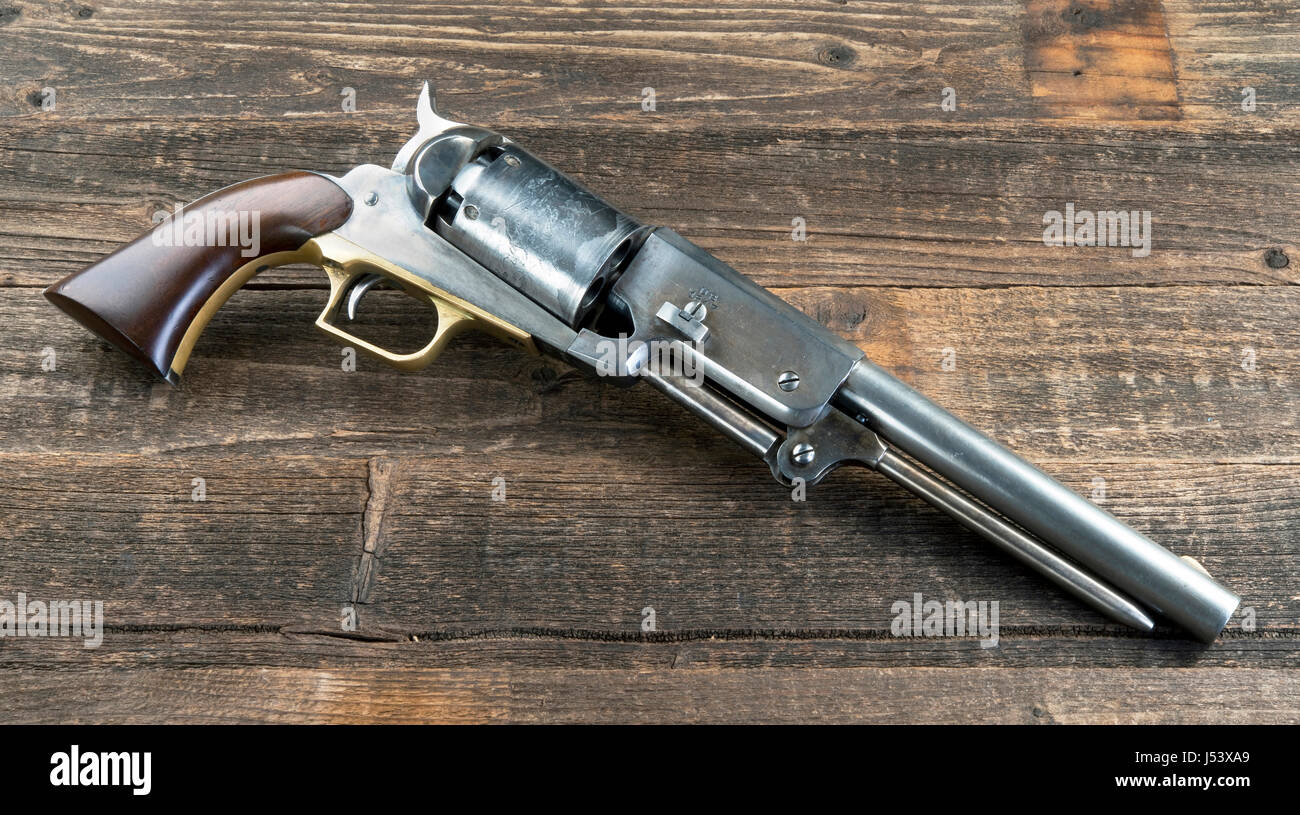 1847 Cowboy Pistole mit Platz für Ihren Typ. Stockfoto