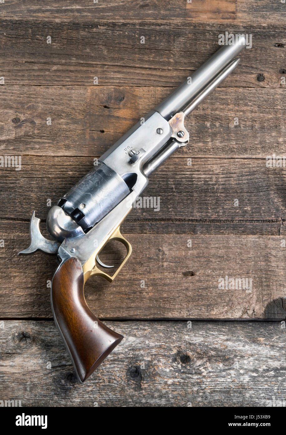 1847 Cowboy Pistole mit Platz für Ihren Typ. Stockfoto