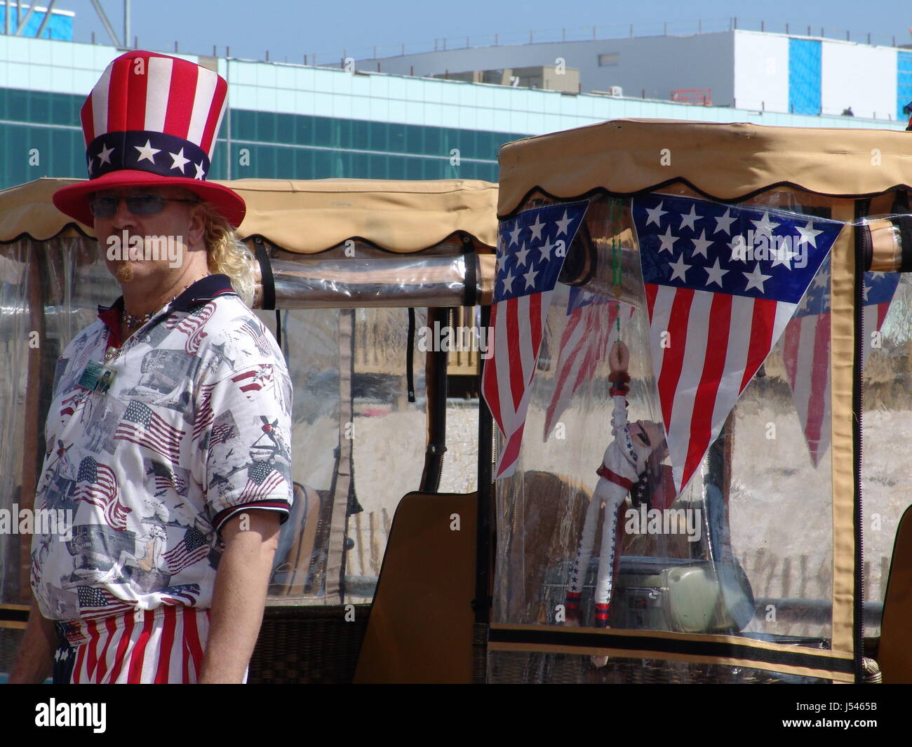 Souvenir, Amerika, USA, Mann, Gott segne Amerika Stockfoto