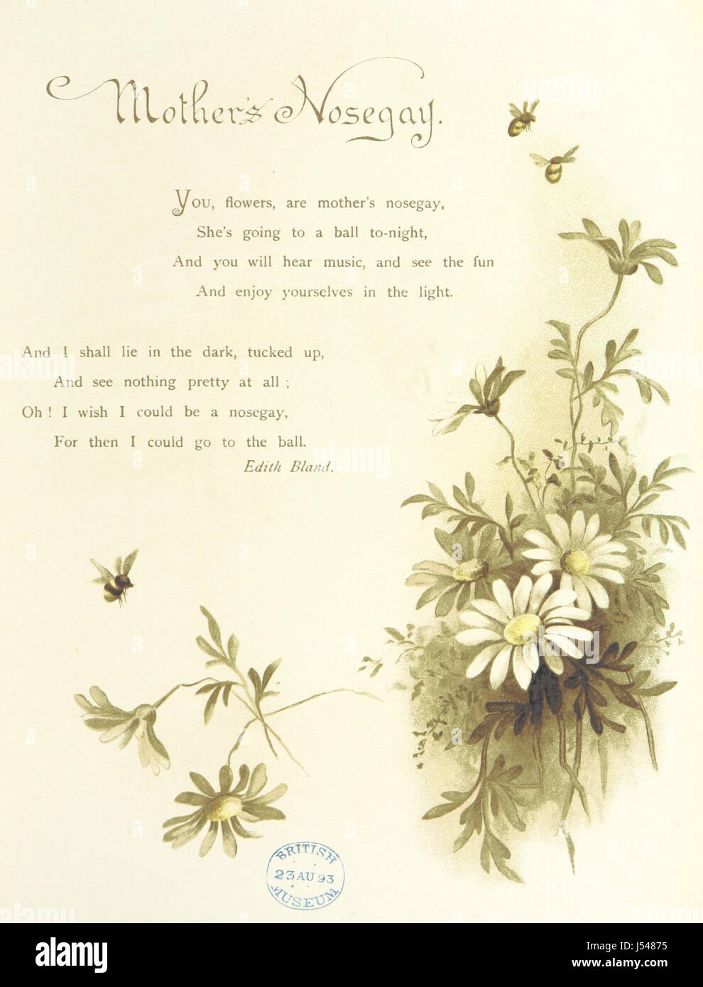 Dies bezieht sich auf eine Sammlung von Gedichten von E. Bland, H. M. Burnside und A. Scanes, die ihre poetischen Werke zu verschiedenen Themen präsentieren. Stockfoto