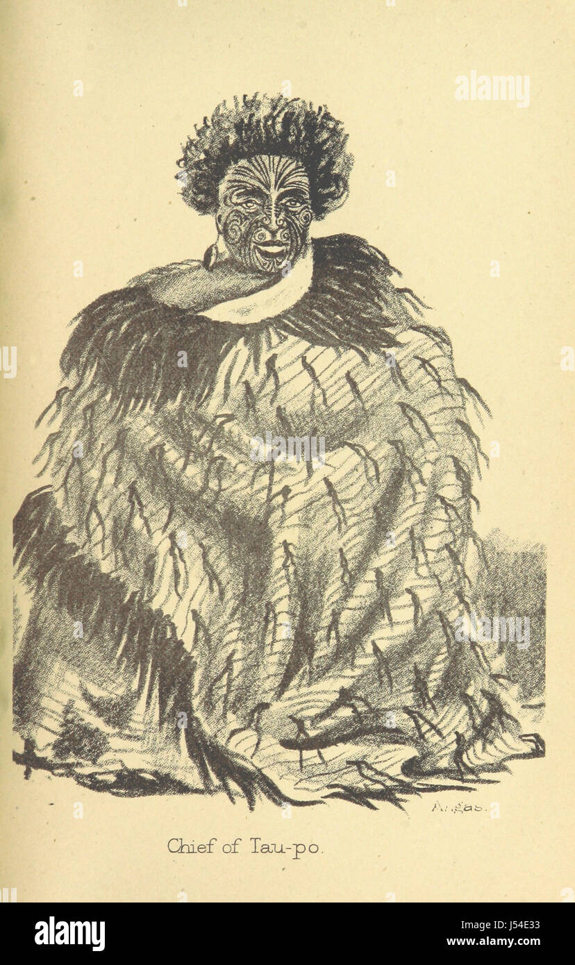 Bild von Seite 45 "Illustrationen für Whites alte Geschichte der Maori vorbereitet" Stockfoto