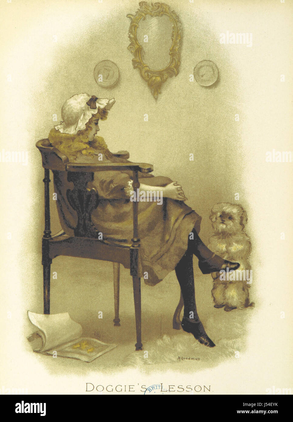 Blumen bringen ich und ich singen... Gedichte von E. Bland, H. M. Burnside, A. Scanes Stockfoto