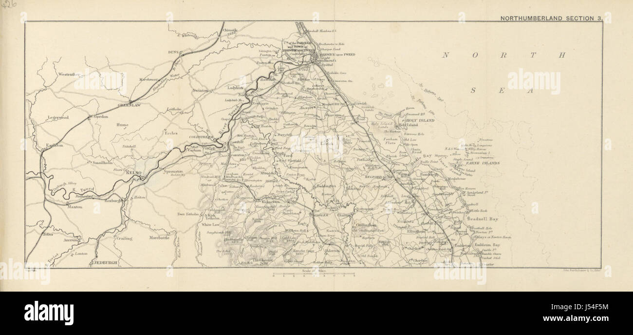 Abbildung Seite 461 des "Comprehensive Guide to der Grafschaft Northumberland" entnommen Stockfoto