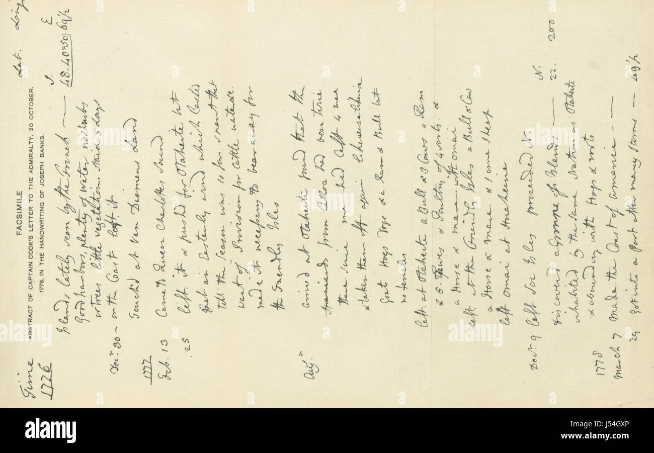 Historische Aufzeichnungen von New South Wales Stockfoto