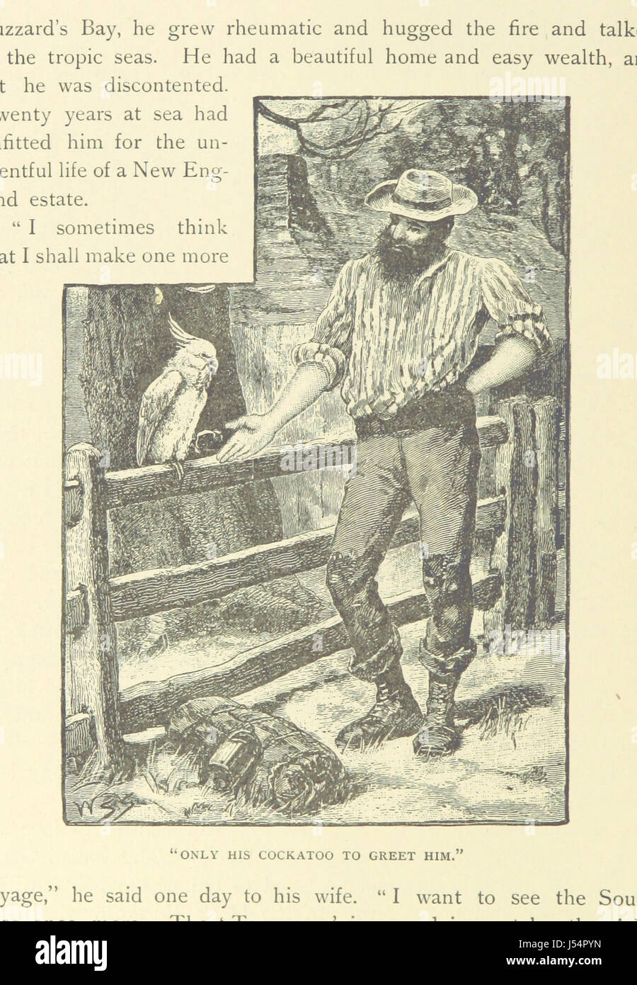 Dieser Titel bezieht sich auf das Reisebuch „Zigzag Journeys in Australia“, das australische Landschaften, Kultur und Tierwelt erforscht. Das Buch ist bekannt für seine illustrierten Berichte über die Reise des Autors. Stockfoto