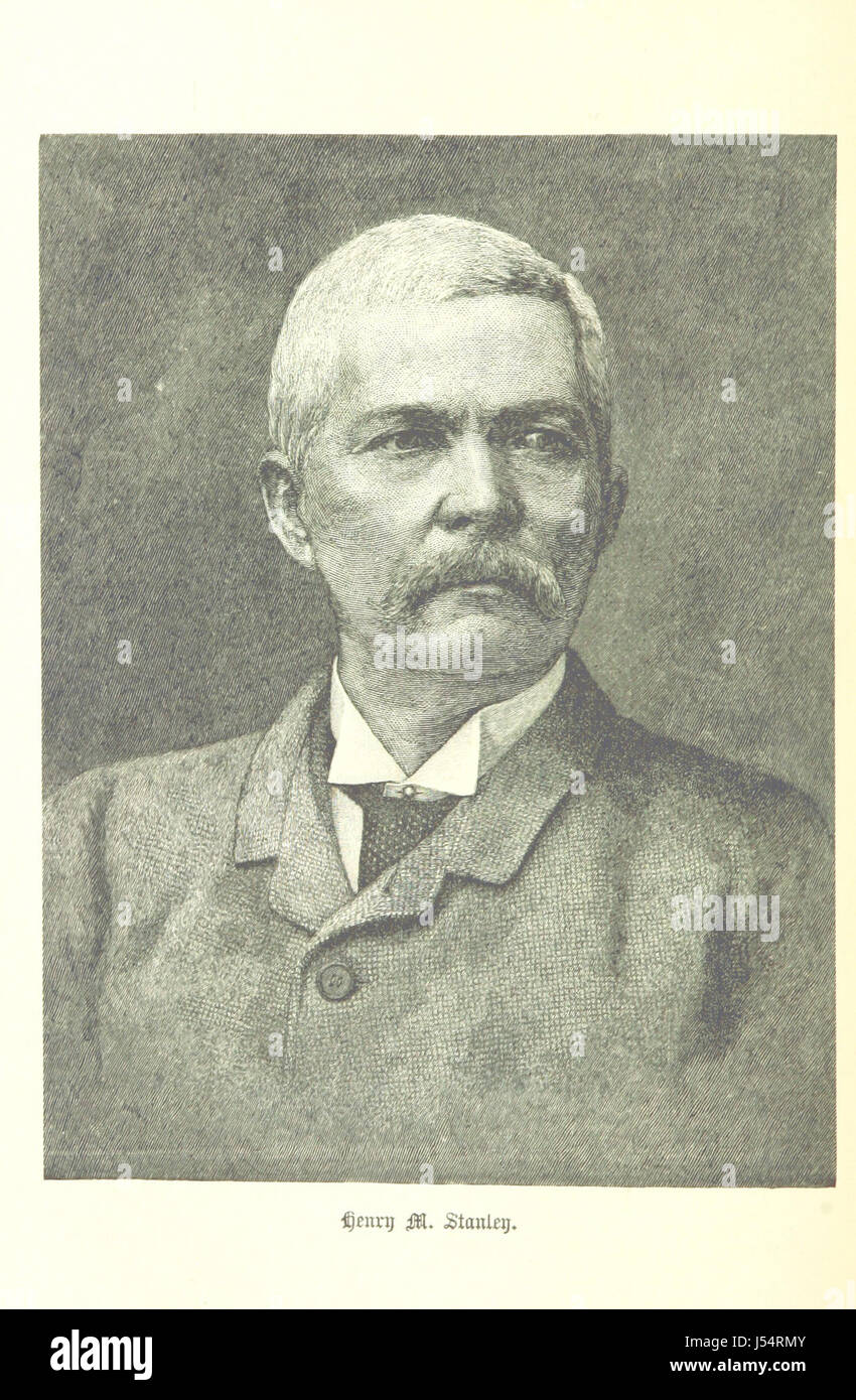 „Im dunkelsten Afrika“, übersetzt aus dem Englischen von H. von Wobeser, eine Entdeckungsreise durch die dunkelsten Teile Afrikas, in der Abenteuer und Begegnungen in der Region detailliert beschrieben werden. Stockfoto