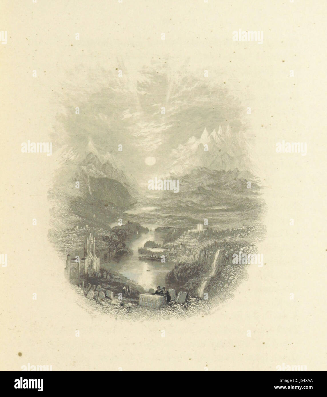 Diese Ausgabe von „The Poetical Works of Thomas Campbell“ enthält ein Porträt des Dichters und Vignetten nach Entwürfen von J. M. W. Turner. Campbell, ein schottischer Dichter, ist bekannt für seine Werke, die sich mit Themen wie Patriotismus, menschliche Emotionen und die Schönheit der Natur beschäftigen. Stockfoto