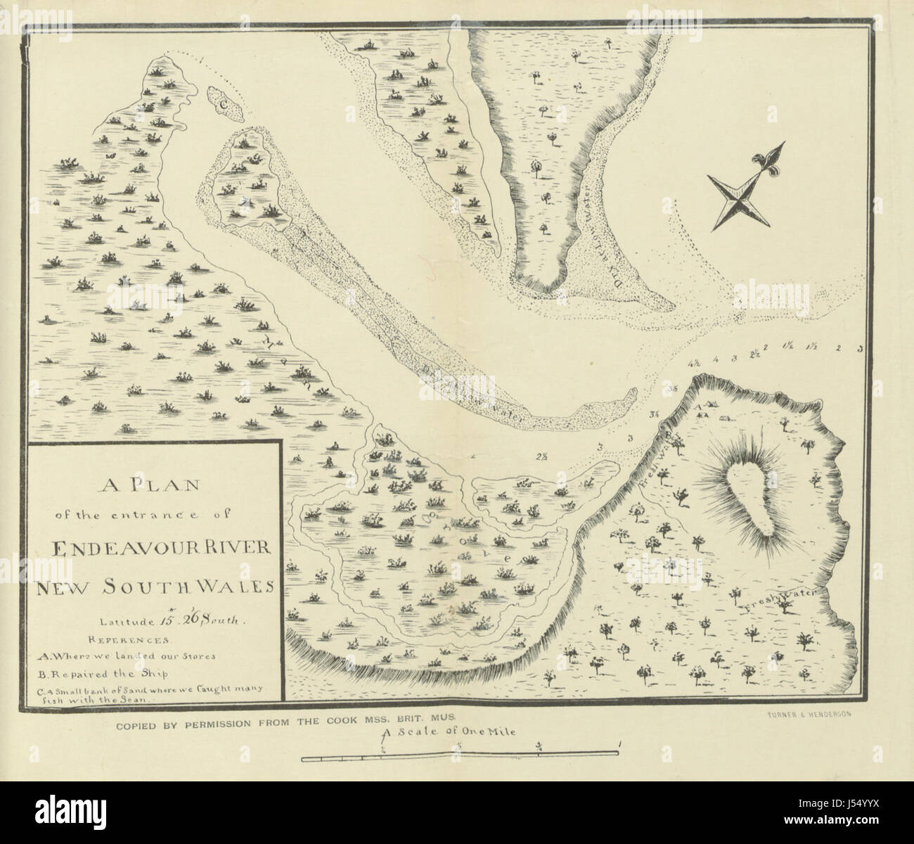 Dieses Bild stammt aus Seite 649 des Buches „The Genesis of Queensland“. Es bietet historische Einblicke in die frühe Entwicklung Queenslands, begleitet von Karten und detaillierten Illustrationen, die seine geografische und kulturelle Entwicklung zeigen. Stockfoto