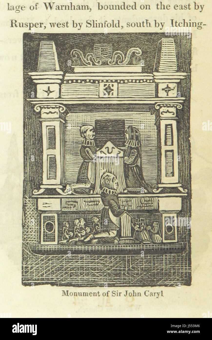 Die Geschichte und Altertümer der Horsham... Illustriert von Holzstichen und lithographische Ansichten Stockfoto