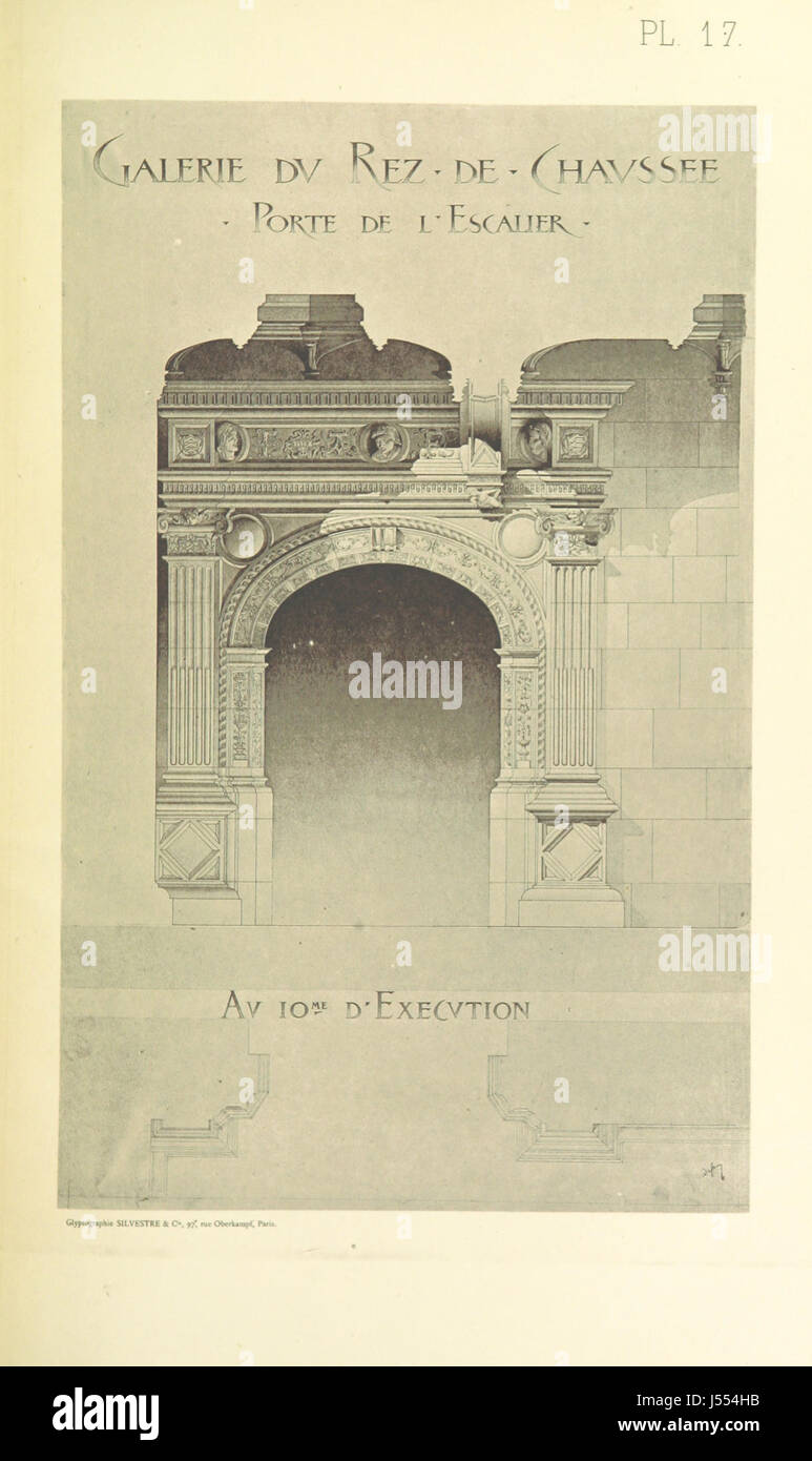 Château De La Rochefoucauld En Angoumois. Vorherige Ankündigung Historique; Essai de Restitution au XVe Siècle; Restauration au XVIe Siècle. [Mit Platten.] Stockfoto