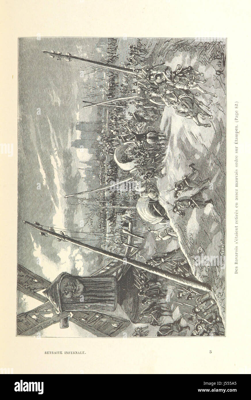 La Retraite Infernale, Armée De La Loire, 1870-1871... Ouvrage Illustré de 26 Gravuren... par Quesnay de Beaurepaire, et d ' une Carte, etc. Stockfoto