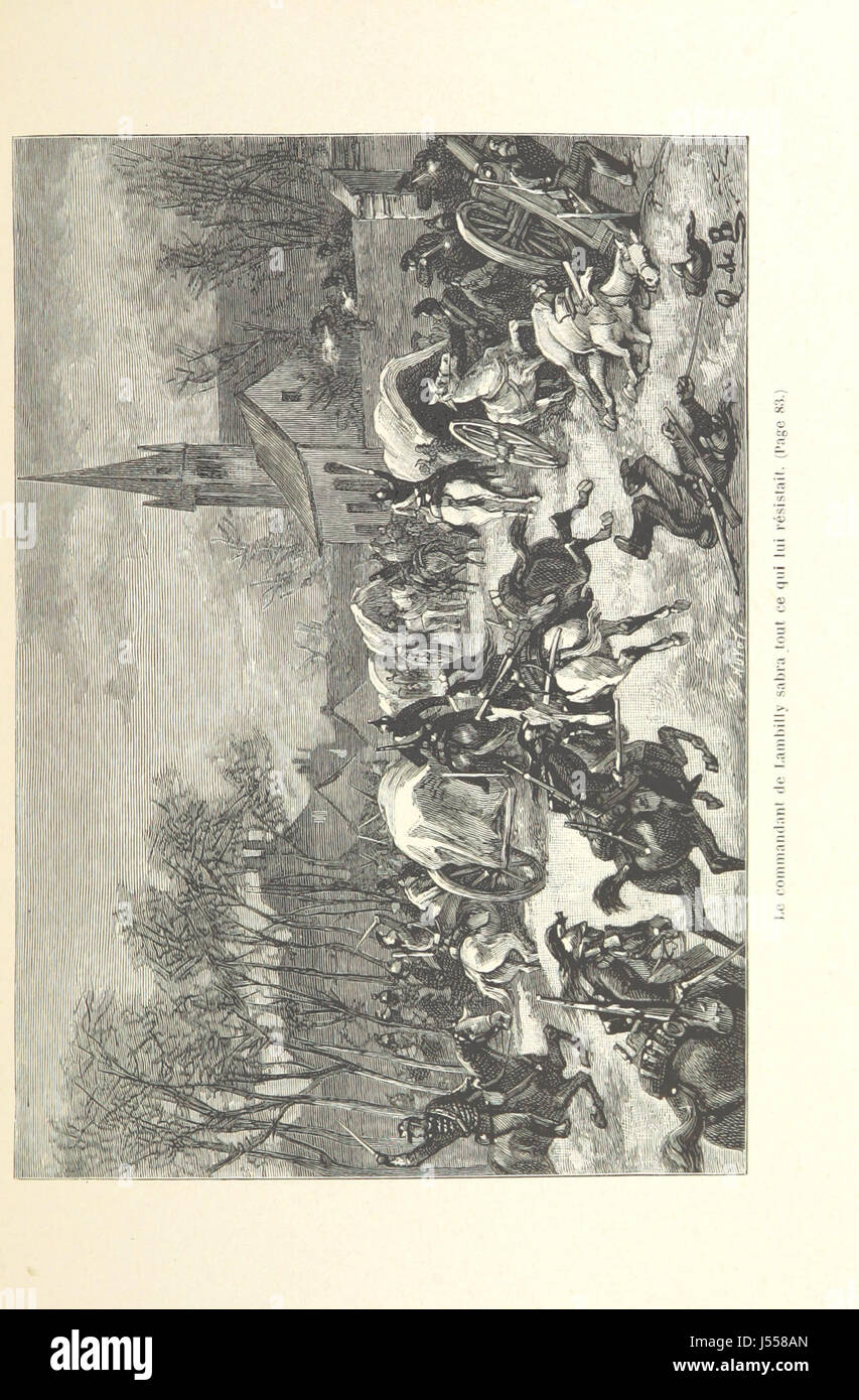 La Retraite infernale, arme,e de la Loire (1870-1871) ist ein historisches illustriertes Werk von Quesnay de Beaurepaire, das den Rückzug der französischen Armee während des Deutsch-Französischen Krieges und eine Karte als Referenz umfasst. Stockfoto