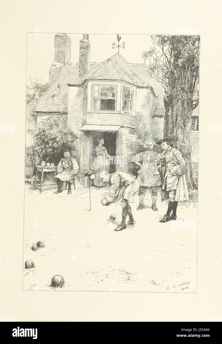 Dieses Buch enthält Gedichte und Illustrationen von Austin Dobson, E.A. Abbey und A. Parsons, mit einem Schwerpunkt auf heiteren und reflektierenden Themen in der Poesie, ergänzt durch Illustrationen. Stockfoto