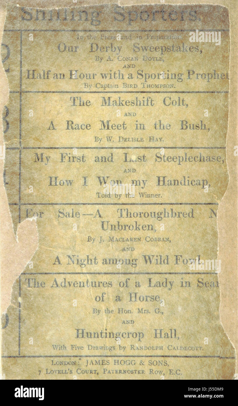 In „A Great Turf Fraud“ wird der berüchtigte Skandal um das St. Leger Pferderennen diskutiert. Dabei geht es um ein betrügerisches Ereignis, das die Rennwelt schockierte, und um die Geschichte hinter dem Skandal. Stockfoto