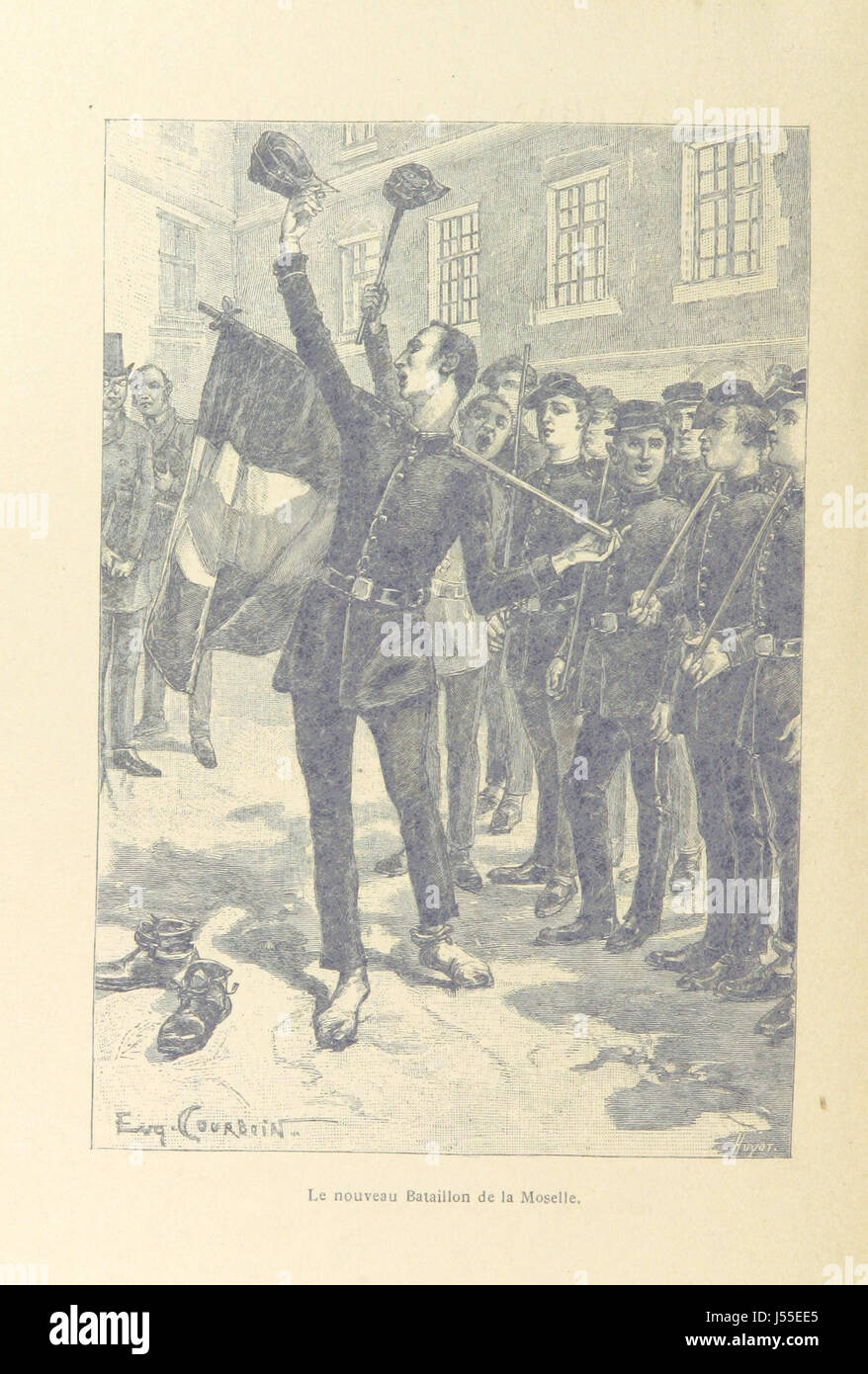 Dieses Bild stammt aus einer Zeitschrift, die eine 14-jährige oldâ Erfahrung während der Belagerung von Paris (1870-1871) beschreibt, illustriert mit Gravuren und einer Karte. Stockfoto