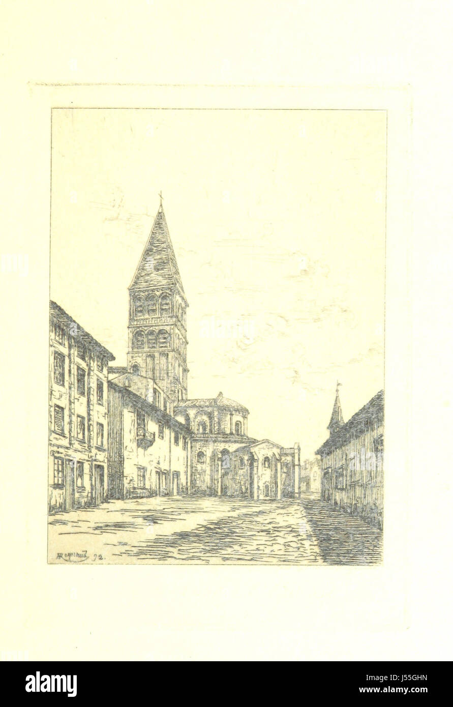 Dieses Bild stammt von Seite 15 des „Histoire de la ville & du Canton de Tournus“, das die Geschichte von Tournus und seinem Kanton mit unveröffentlichten Dokumenten und Manuskripten beschreibt. Das Buch ist mit acht Fototypen illustriert. Stockfoto
