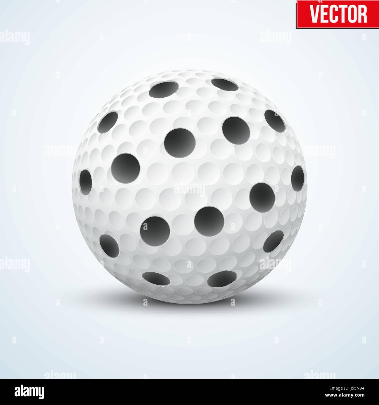Vektor-White Unihockey-ball Stock Vektor