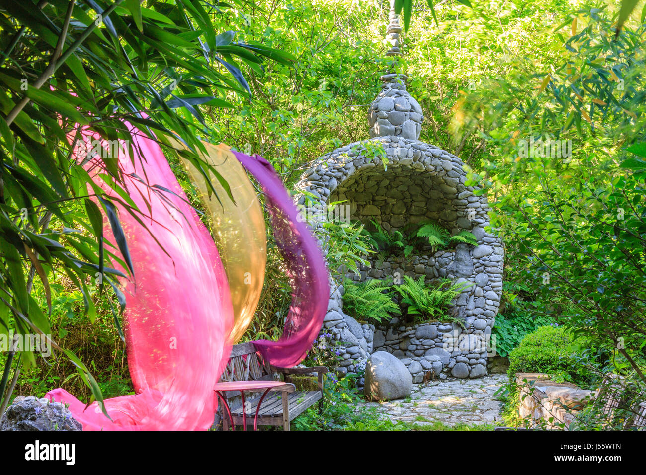 Frankreich, Gard, Saint Andre de Majencoules, Sambucs Garten (für Presse und Buch nur verwenden) Stockfoto