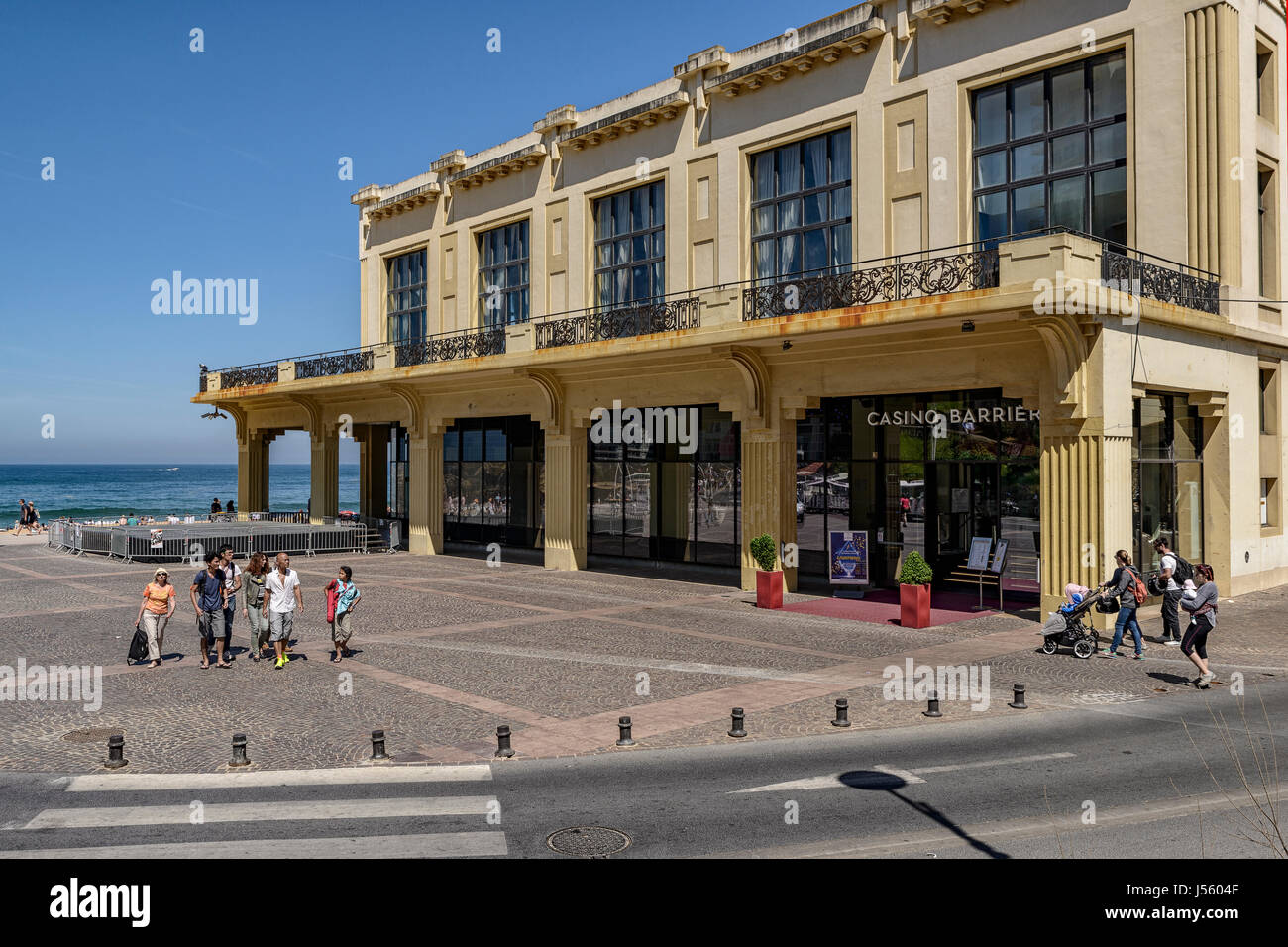 Das Grand Plage und dem Casino, Biarritz, Frankreich, Europa, Stockfoto