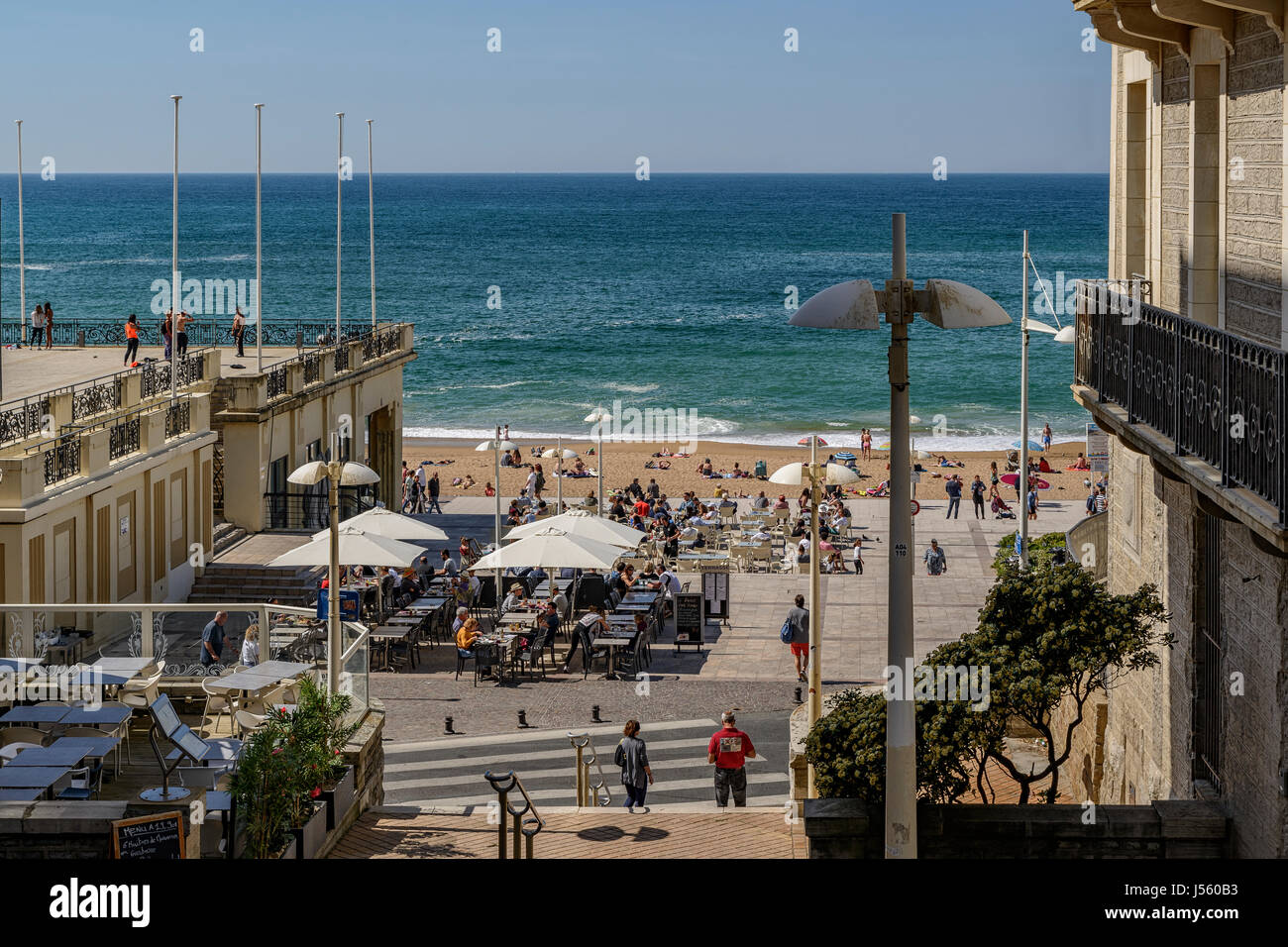 Das Grand Plage und dem Casino, Biarritz, Frankreich, Europa, Stockfoto