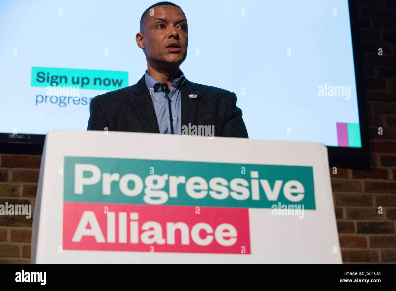 London, UK. 15. Mai 2017.  Clive Lewis, Arbeits-Wartungstafel für Norwich Süd, Adressen der "Building A Progressive Future" Auftaktveranstaltung für die Progressive Allianz der Brauerei in der City of London. Bildnachweis: Mark Kerrison/Alamy Live-Nachrichten Stockfoto