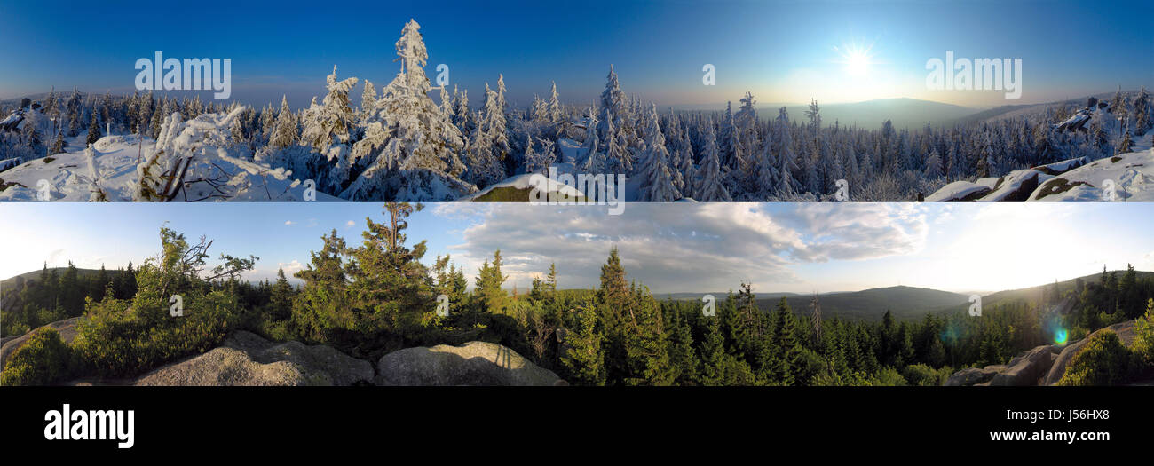 kalten Winter Sommer sommerlich Anblick Ansicht Outlook Perspektive Vista panorama Stockfoto
