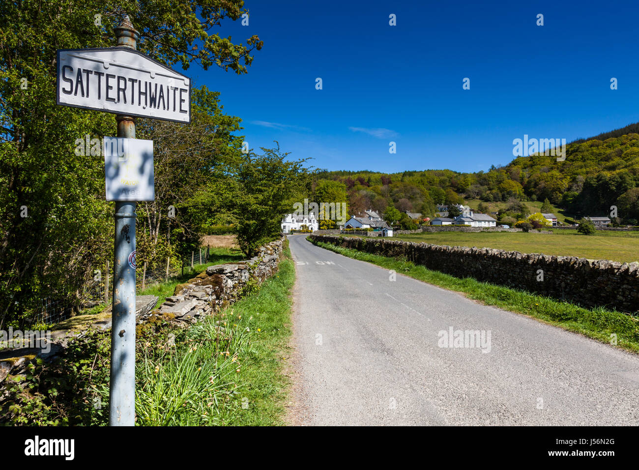 Satterthwaite, im Tiefland-Tal in der Nähe von Grizedale Forest, in der Nähe von Hawkshead, Lake District, Cumbria Stockfoto