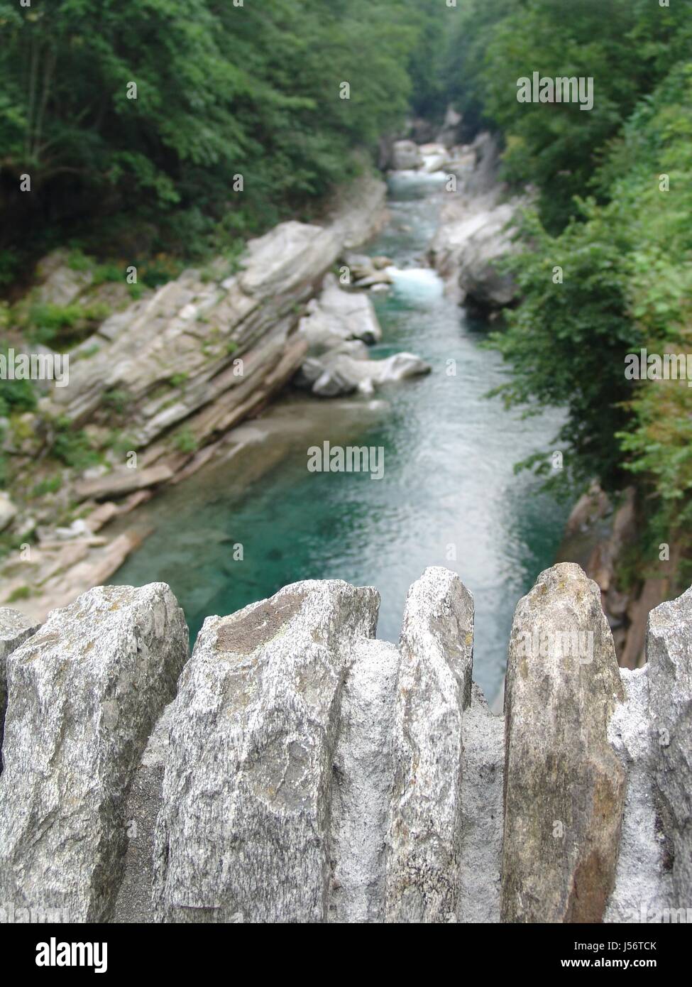 Blick von der Brücke Stockfoto