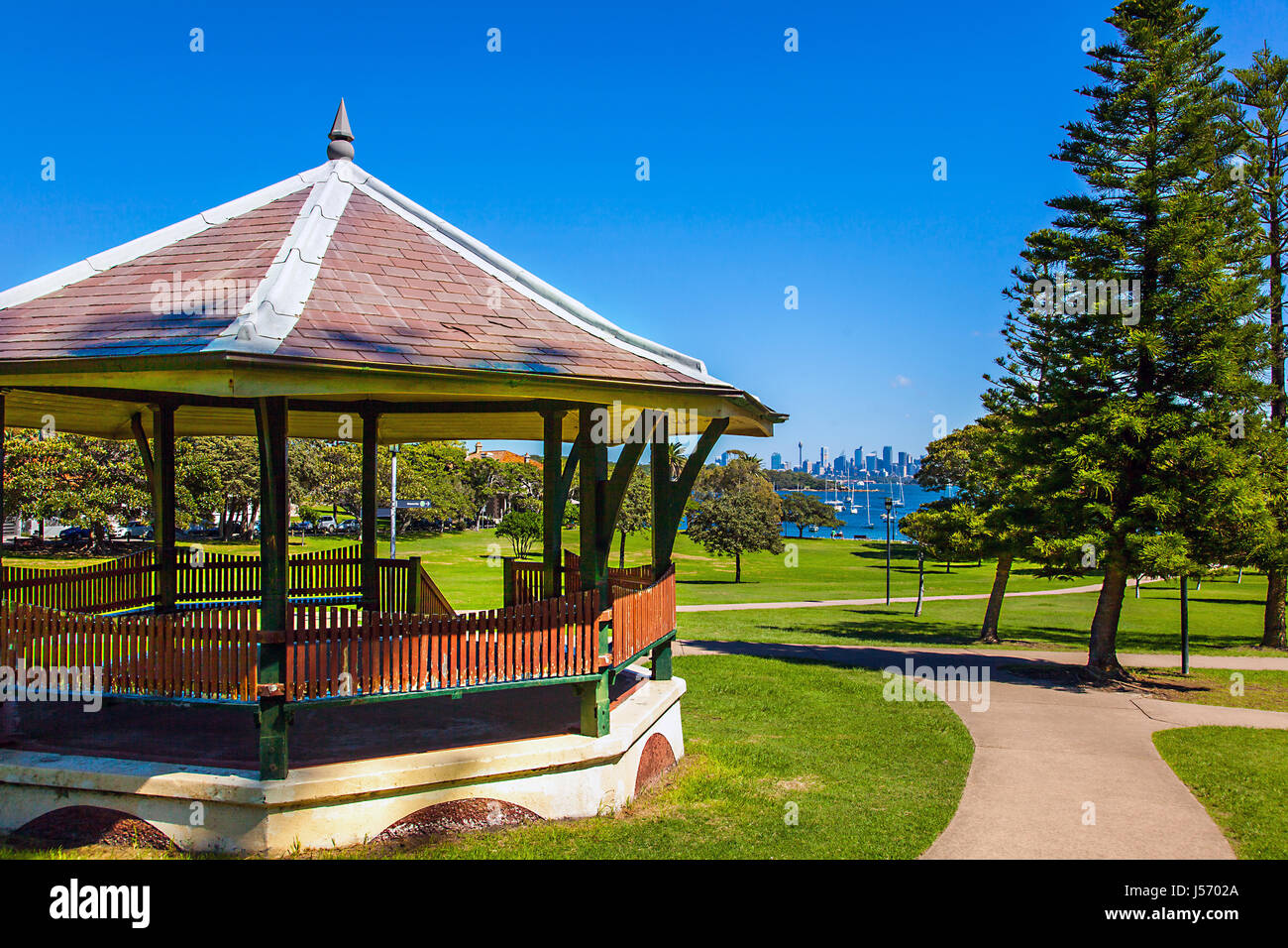 Pavillon am Camp Cove Beach in Sydney, Australien Stockfoto