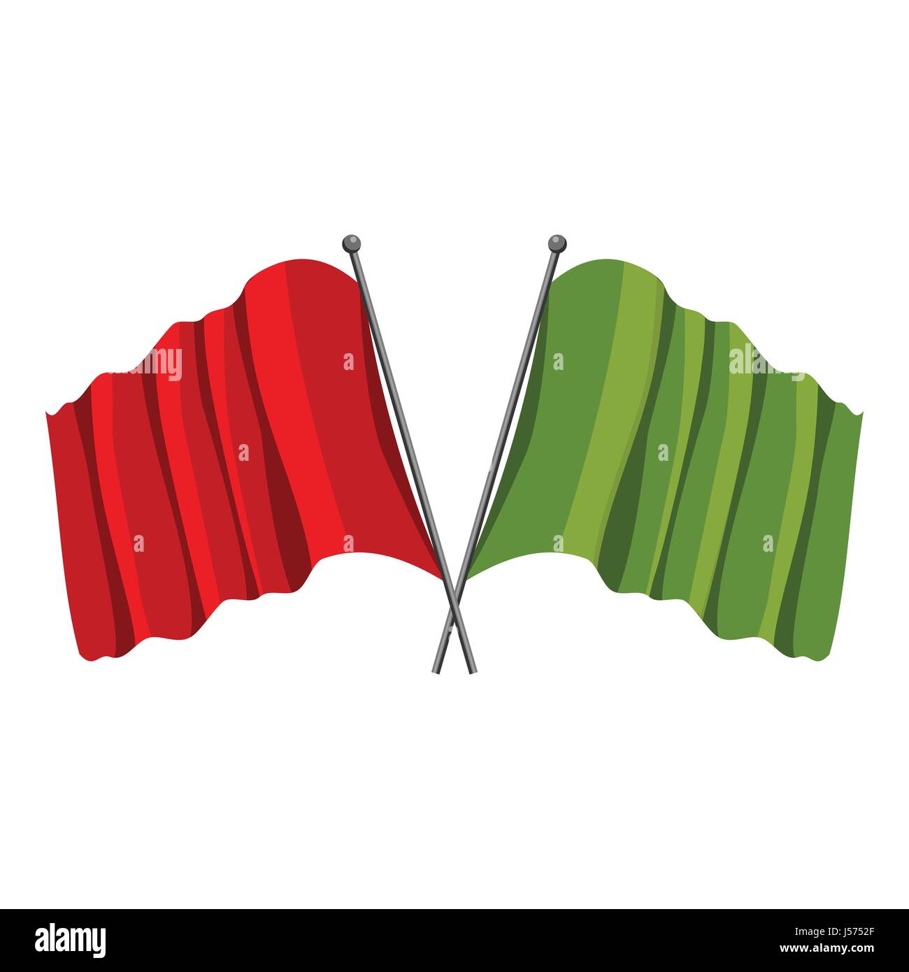 Flaggen-Symbol, Cartoon-Stil Stock Vektor