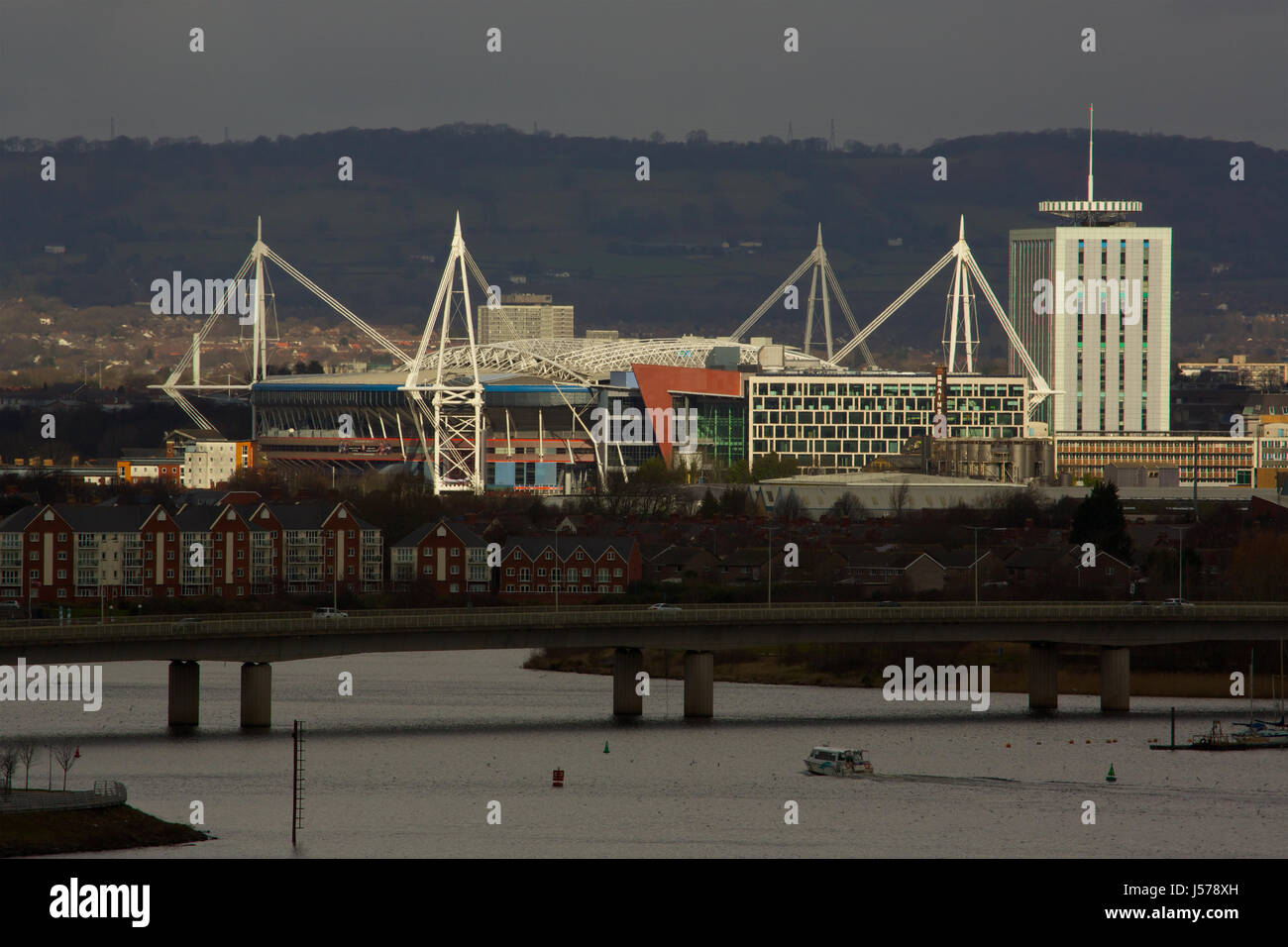 Fürstentum Stadion, formal Millennium Stadium, Cardiff, Wales, UK. Heimat der Welsh Rugby und der Veranstaltungsort für das Champions League Finale 2017 Stockfoto