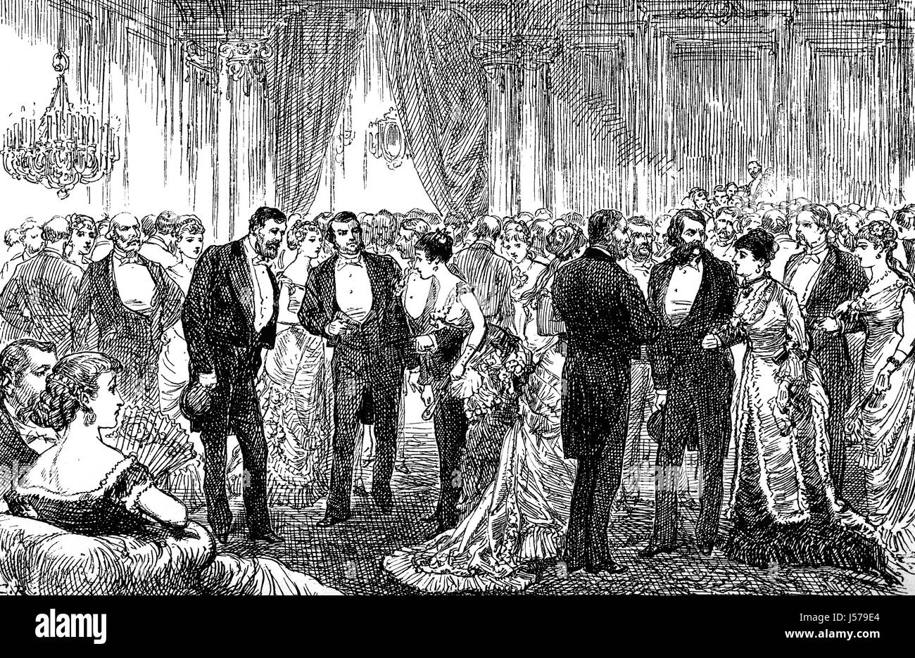 1879: eine Soiree für General Ulysses S. Grant, Ex-Präsident, Stadt von Philadelphia für die Grand Parade, Pennsylvania, Vereinigte Staaten von Amerika gegeben. Stockfoto